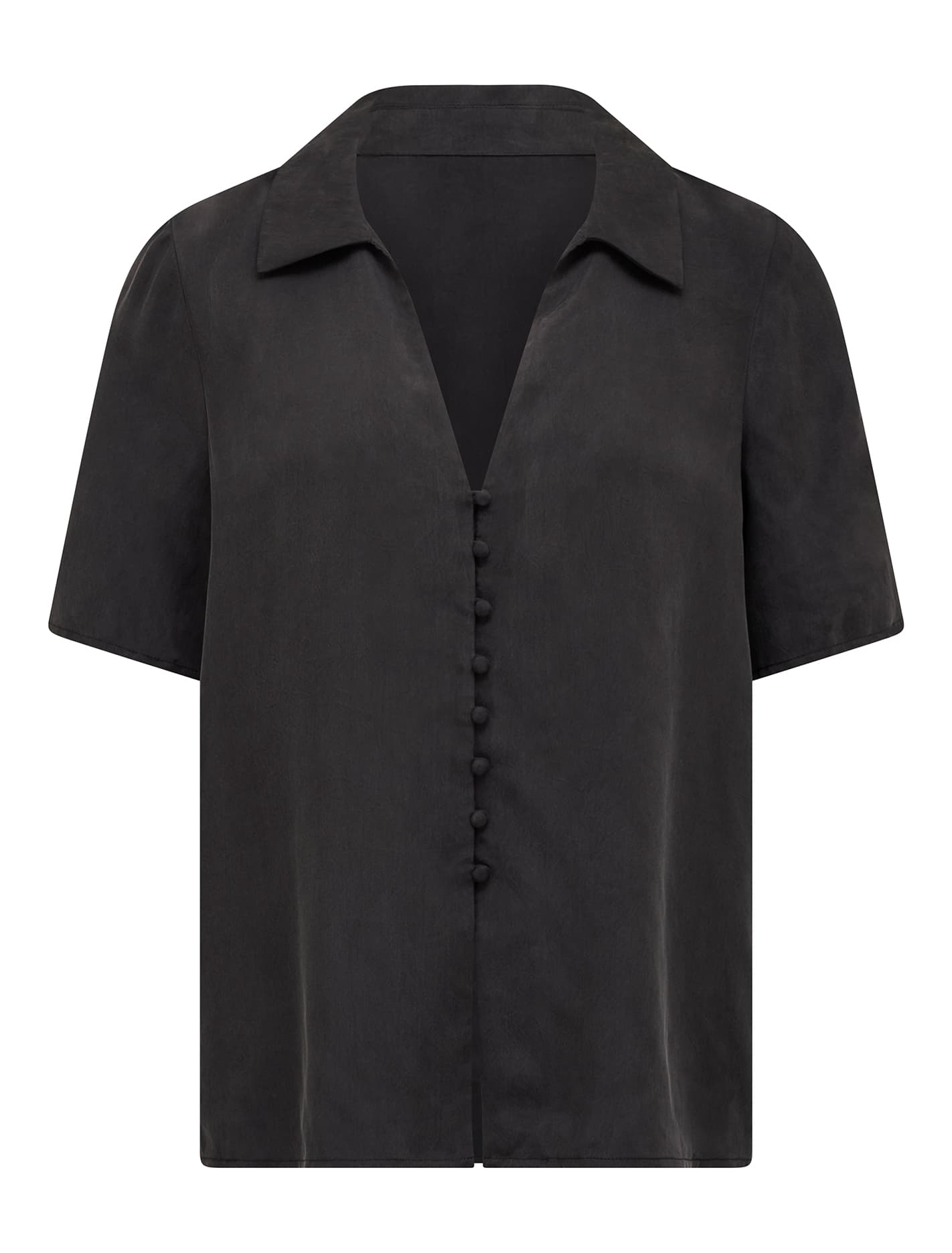 Bella Button Front Shirt Black_mannequin