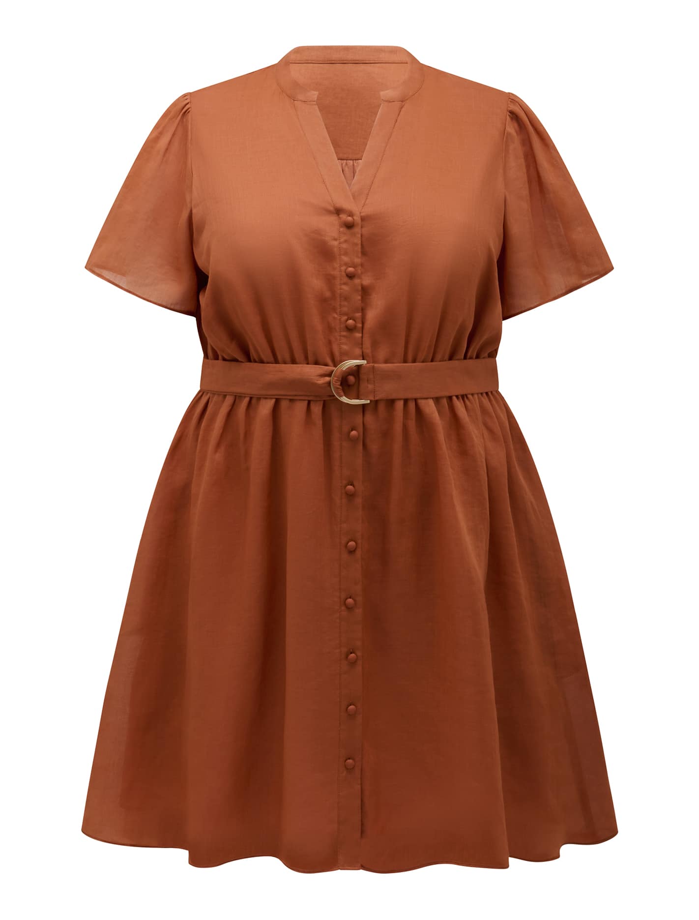 Logan Curve Flutter Sleeve Mini Mocha Bisque_mannequin