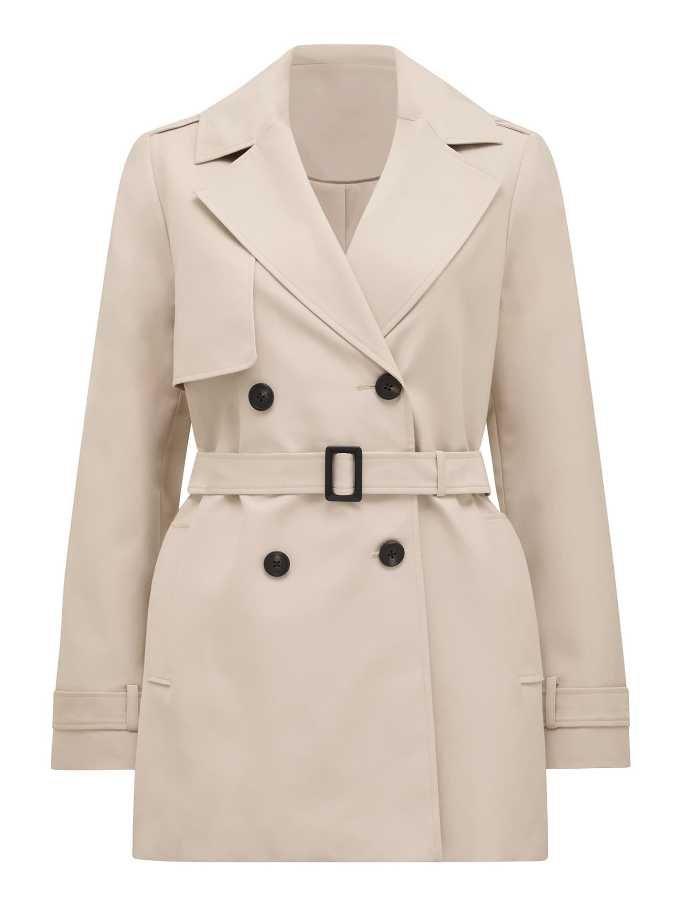 Rhea Hooded Water Resistant Trench Coat Neutral_mannequin