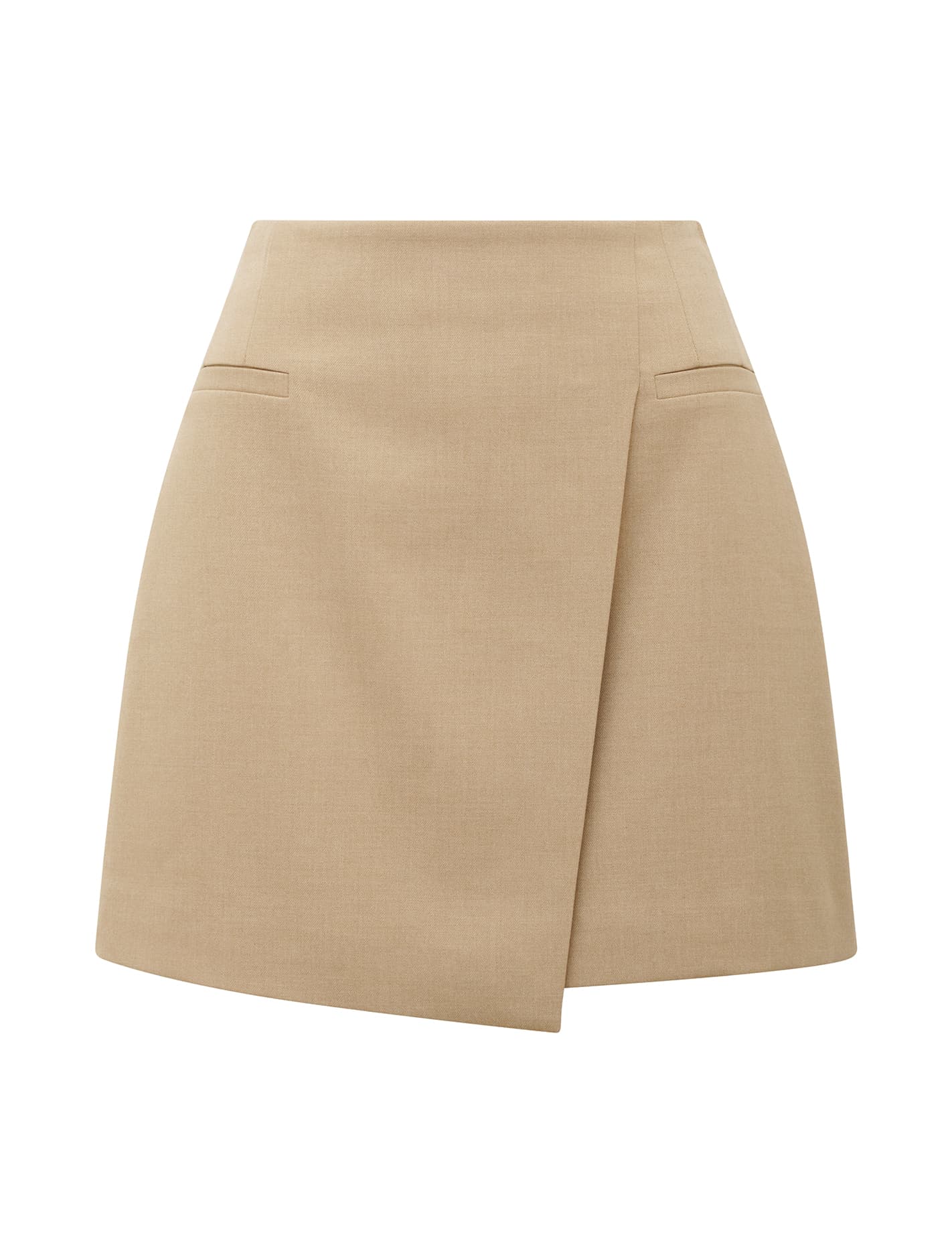 Daphne Wrap Mini Skirt Milk Coffee_mannequin
