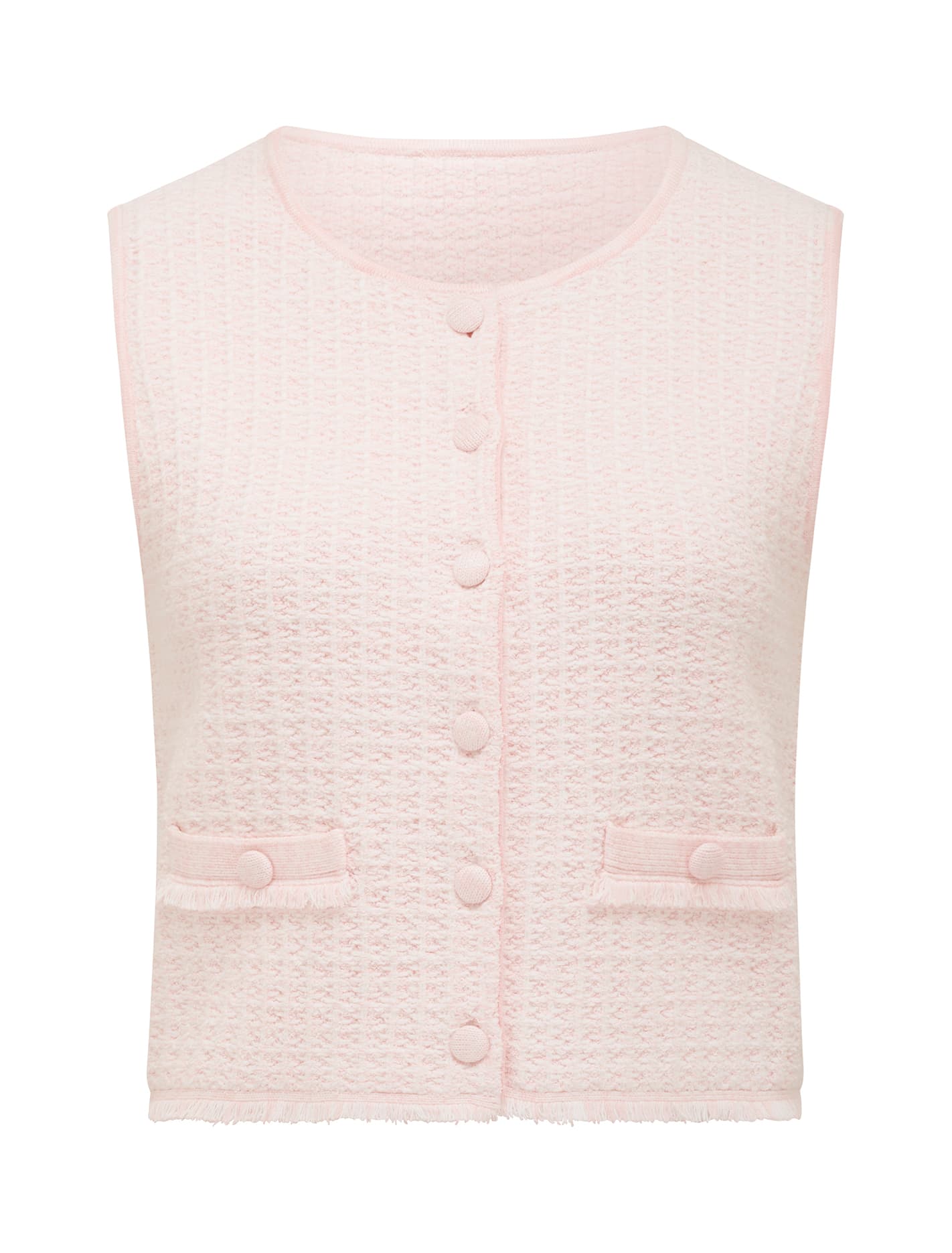 Aria Boucle Knit Tank Soft Pink_mannequin