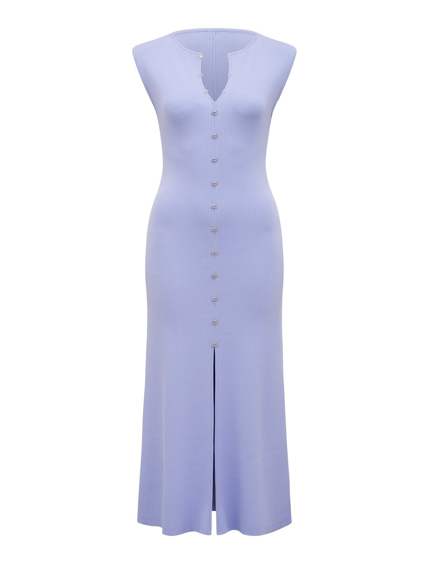 Aster Hook and Eye Detail Midi Dress Baby Lavender_mannequin