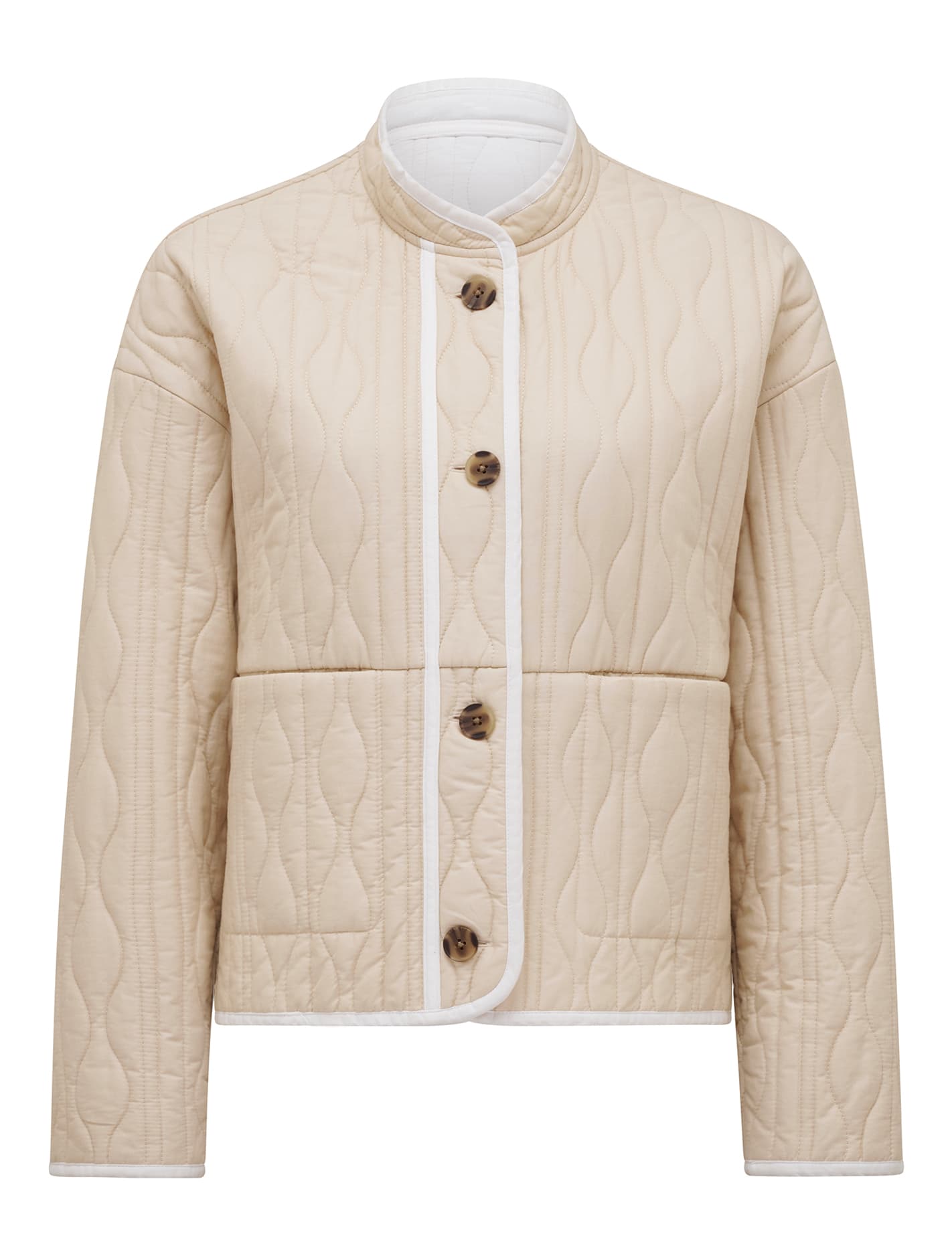 Astrid Quilted Liner Jacket Camel_mannequin