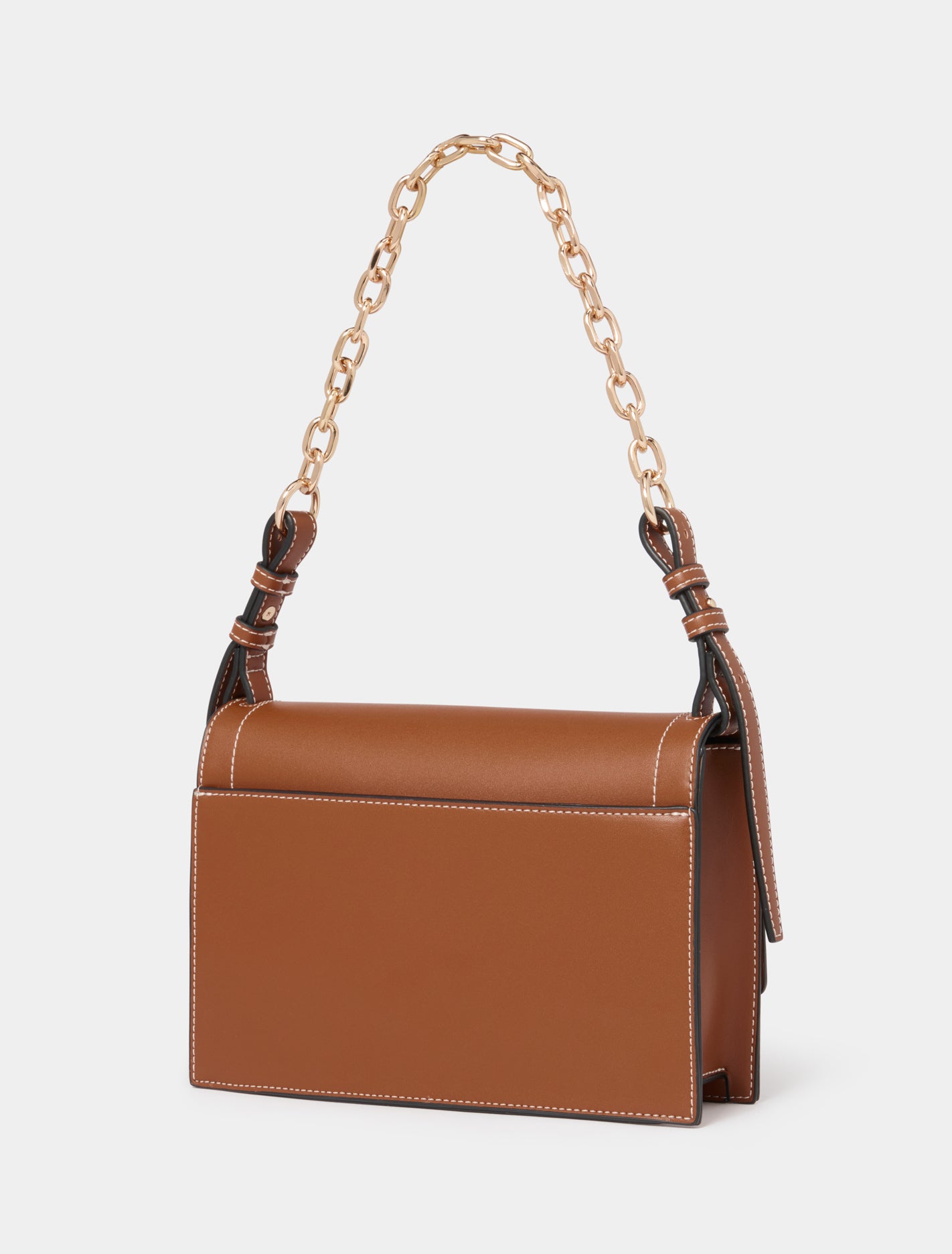 Whitney Stitch Shoulder Bag Tan_mannequin