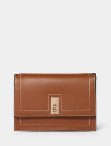 Whitney Stitch Shoulder Bag Tan_mannequin