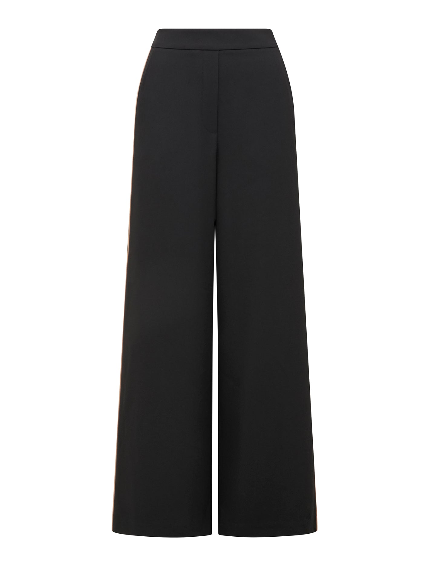 Brandi Stripe Wide Leg Pant Black_mannequin