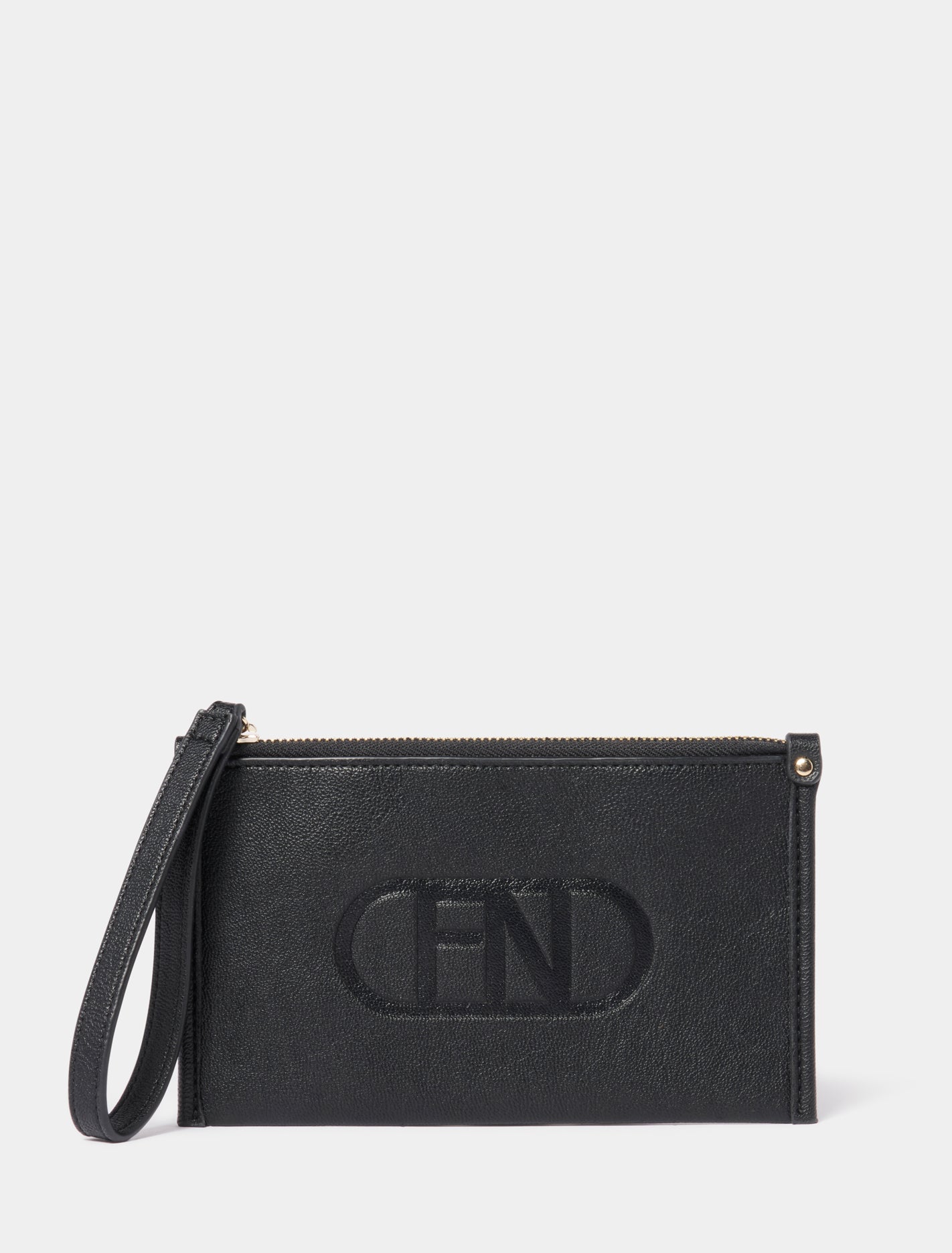 Alannah Logo Wristlet Wallet Black_mannequin