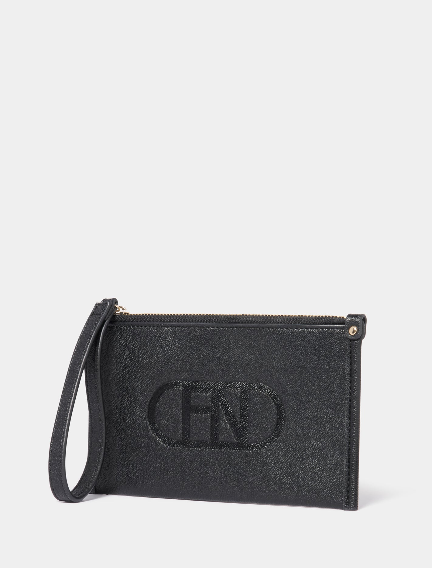 Alannah Logo Wristlet Wallet Black_mannequin