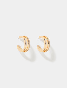 Devon Double Hoop Gold Plated_mannequin