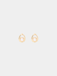 Sanchia Small Pearl Teardrop Pearl/Gold_mannequin