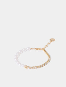 Gigi Glass Pearl Bracelet Pearl/Crystal_mannequin