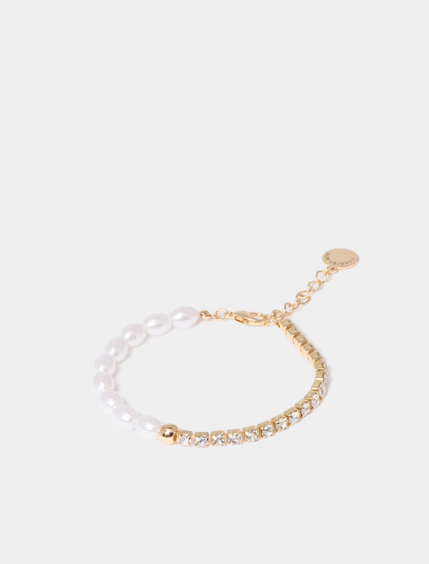 Gigi Glass Pearl Bracelet Pearl/Crystal_mannequin