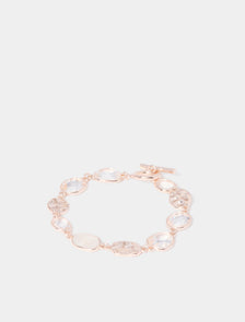 Silvia Stone Drop Bracelet Rose Gold/Crystal_mannequin