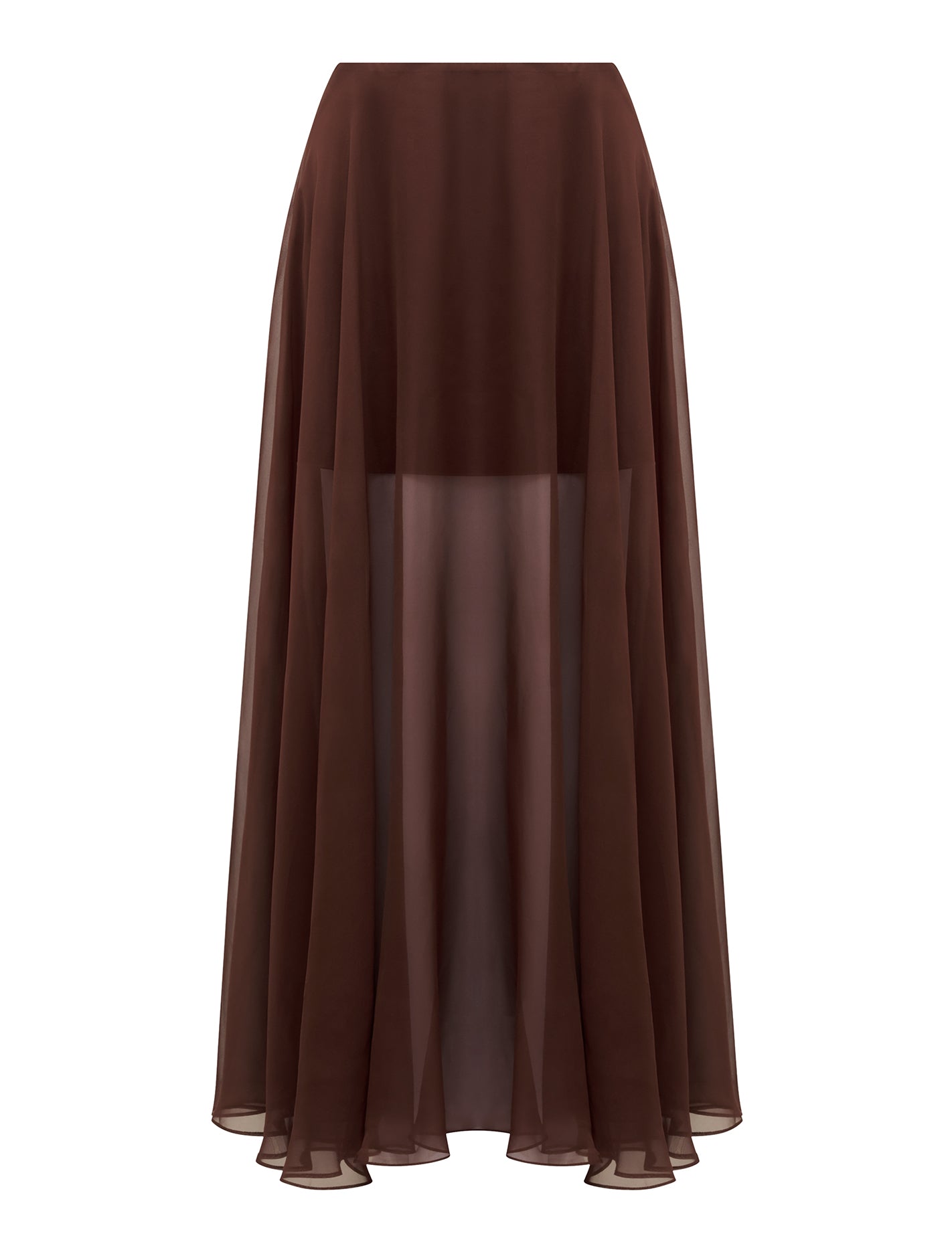 Lisette Sheer Maxi Skirt Bitter Chocolate_mannequin