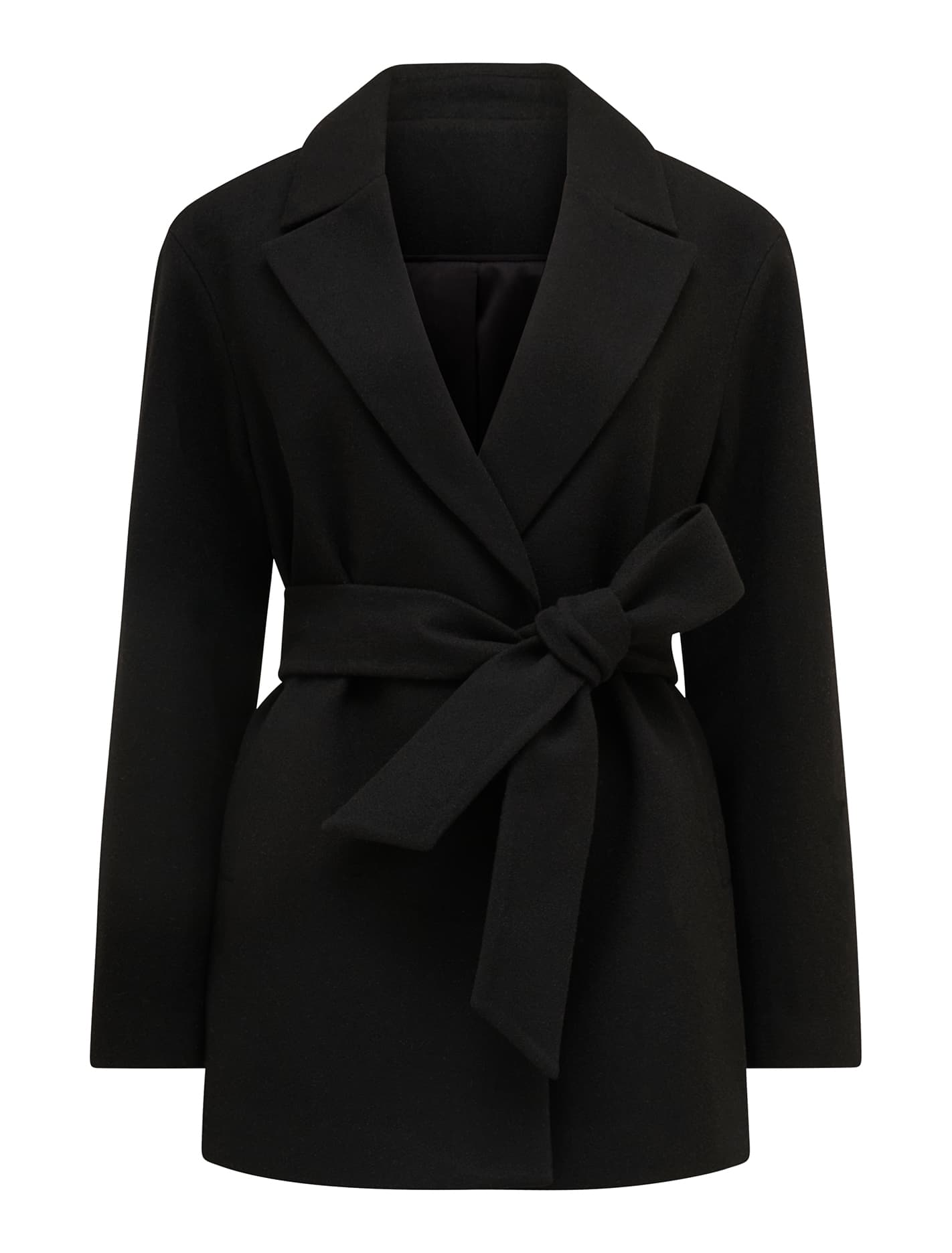Adele Wrap Coat Black_mannequin
