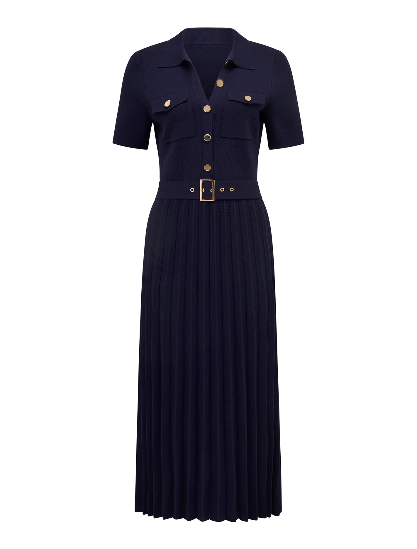 Gigi Utility Midi Knit Dress Navy_mannequin