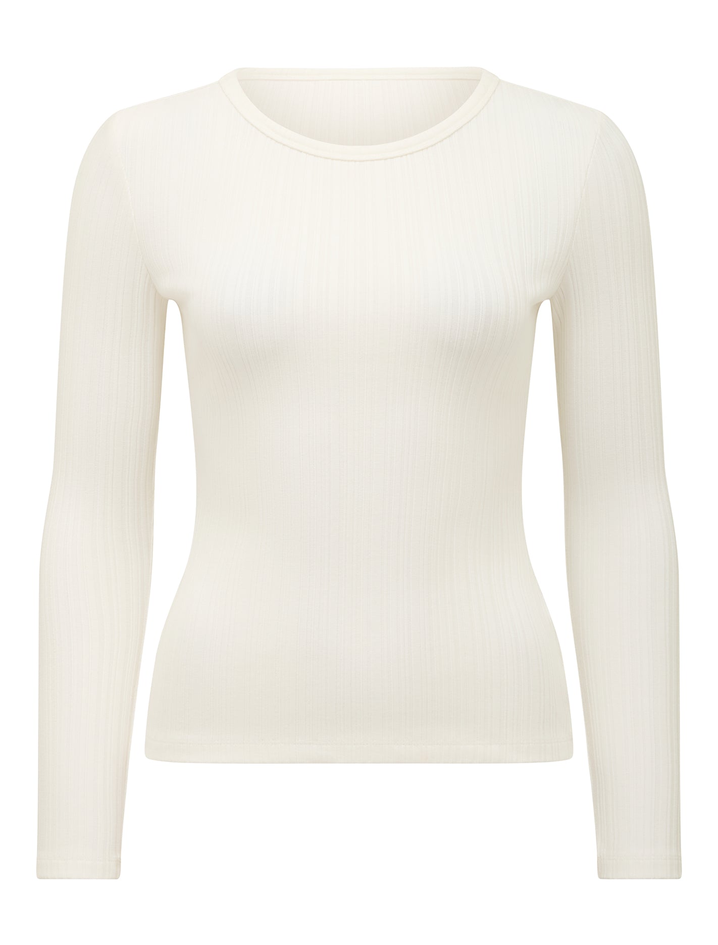 Miller Crew-Neck Rib Top Porcelain_mannequin