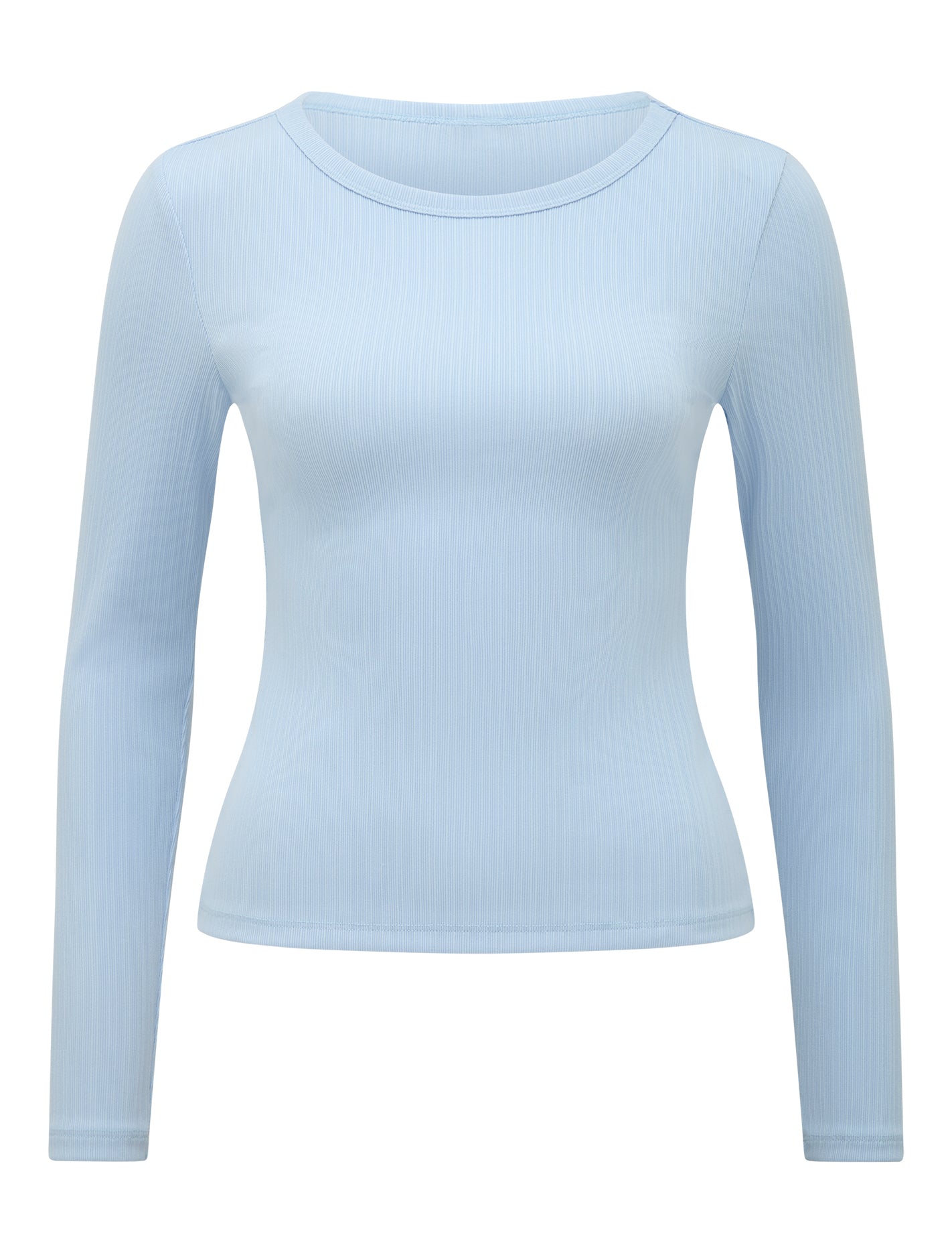 Miller Crew Neck Rib Top Misty Sky_mannequin