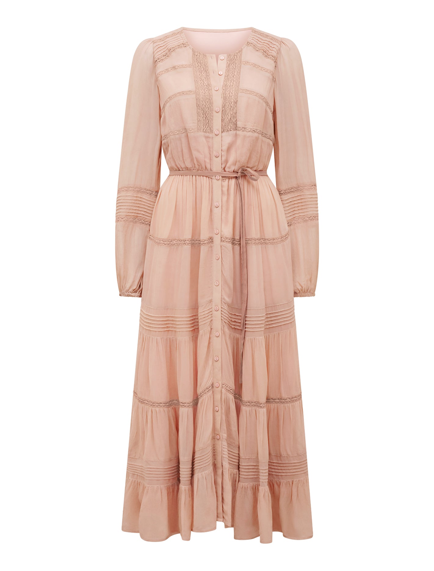 Frankie Lace Trim Dress Blush_mannequin