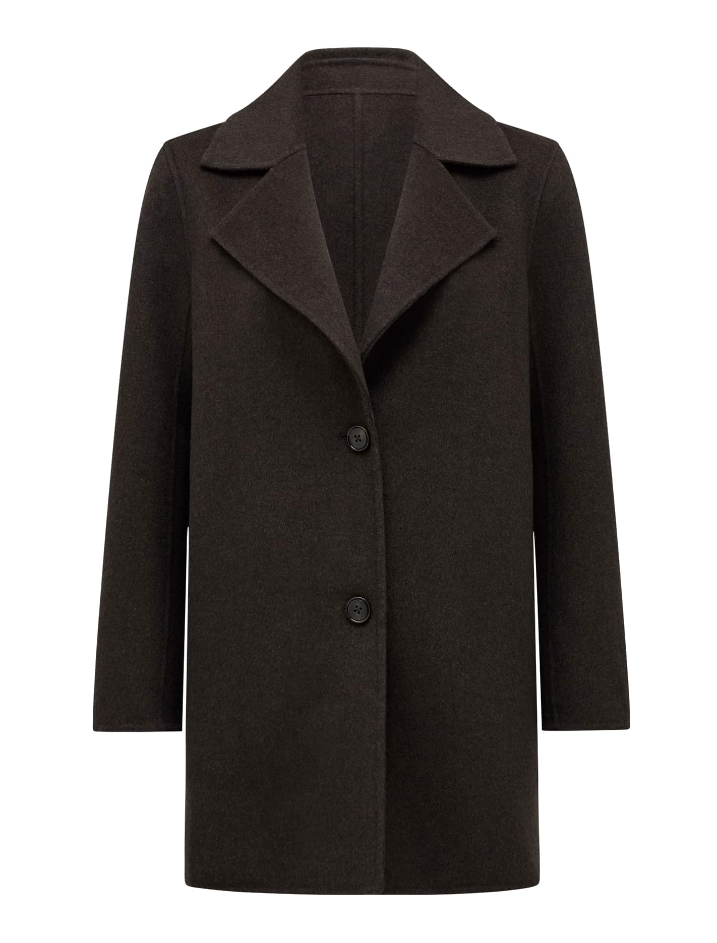 Madi Petite Felled Mid Length Coat Chocolate_mannequin