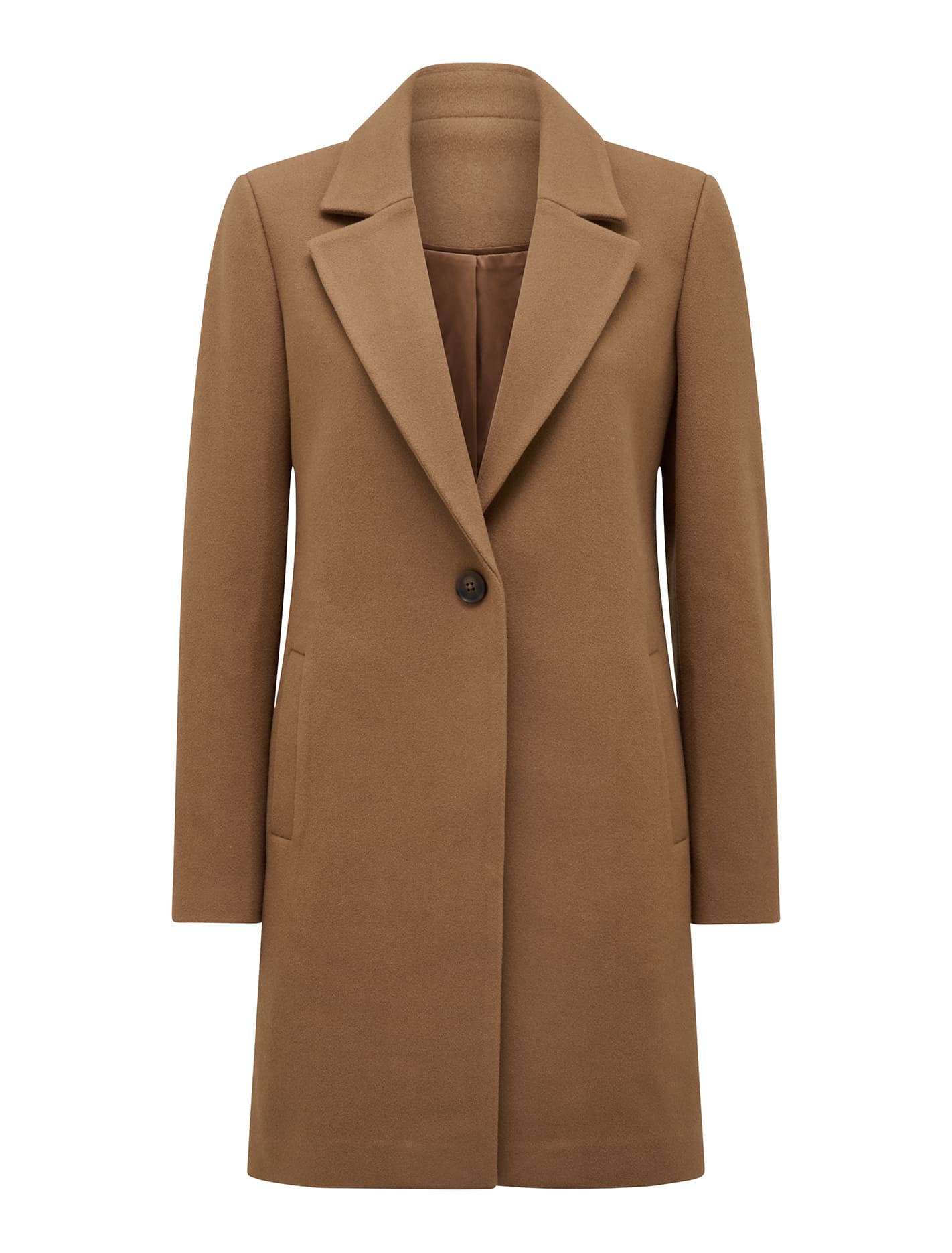 Cassie Single Breasted Coatigan Dark Camel_mannequin