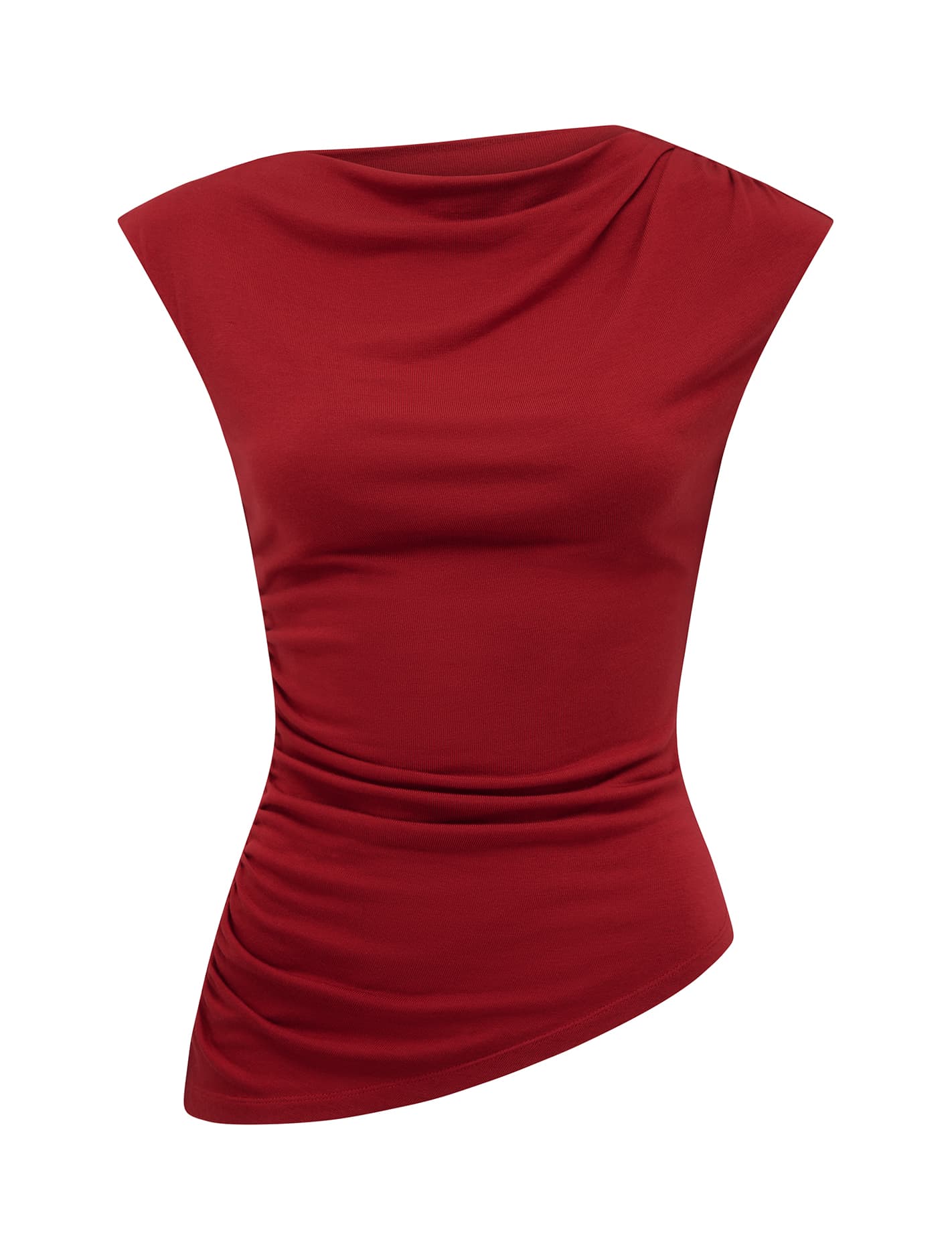 Tilda Ruched Top Winery_mannequin