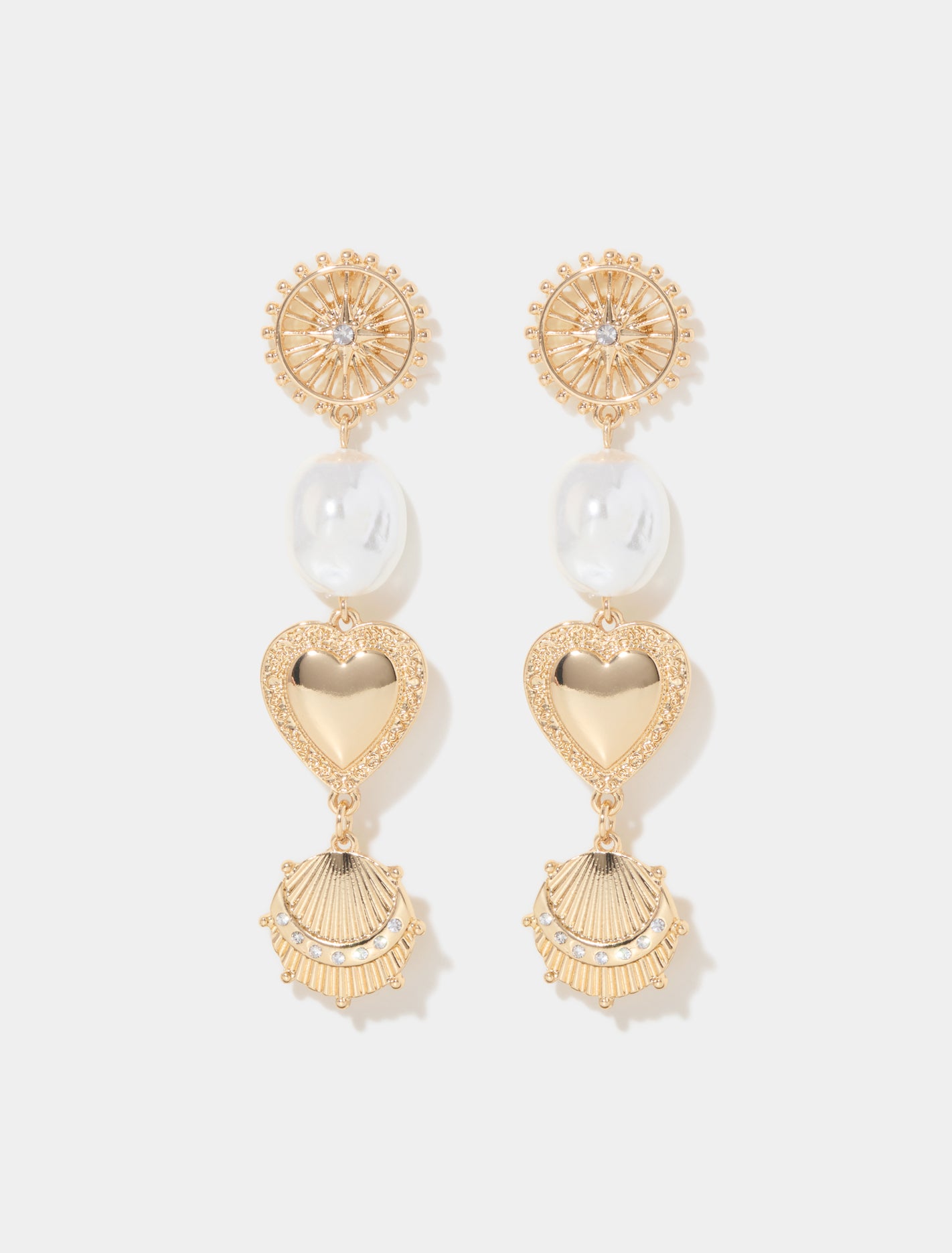 Signature Claudette Drop Earring Gold/Pearl_mannequin