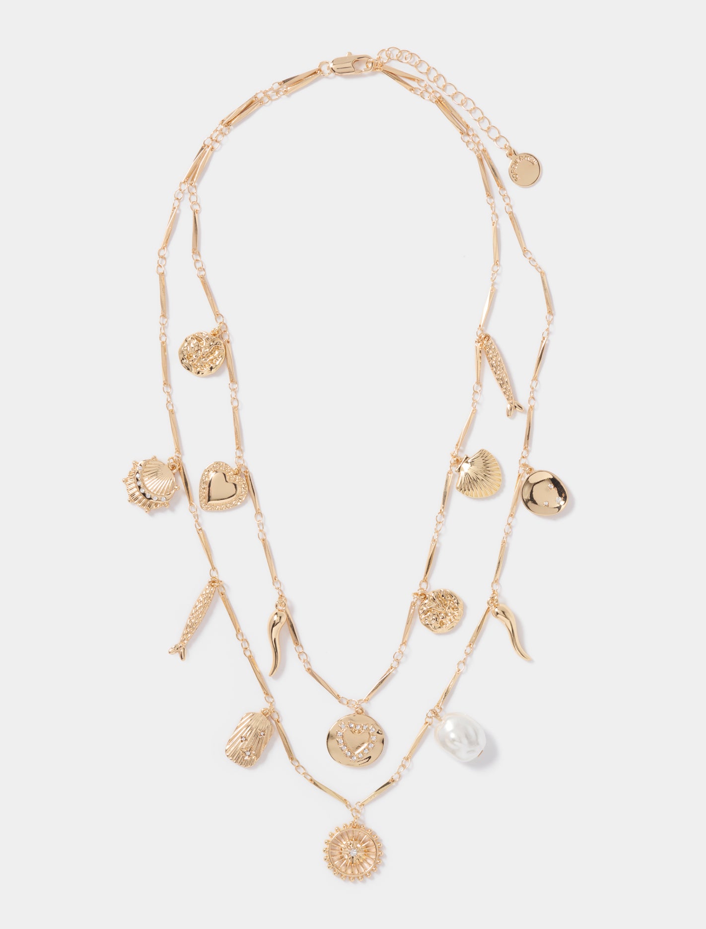 Signature Claudette Necklace Gold/Pearl_mannequin
