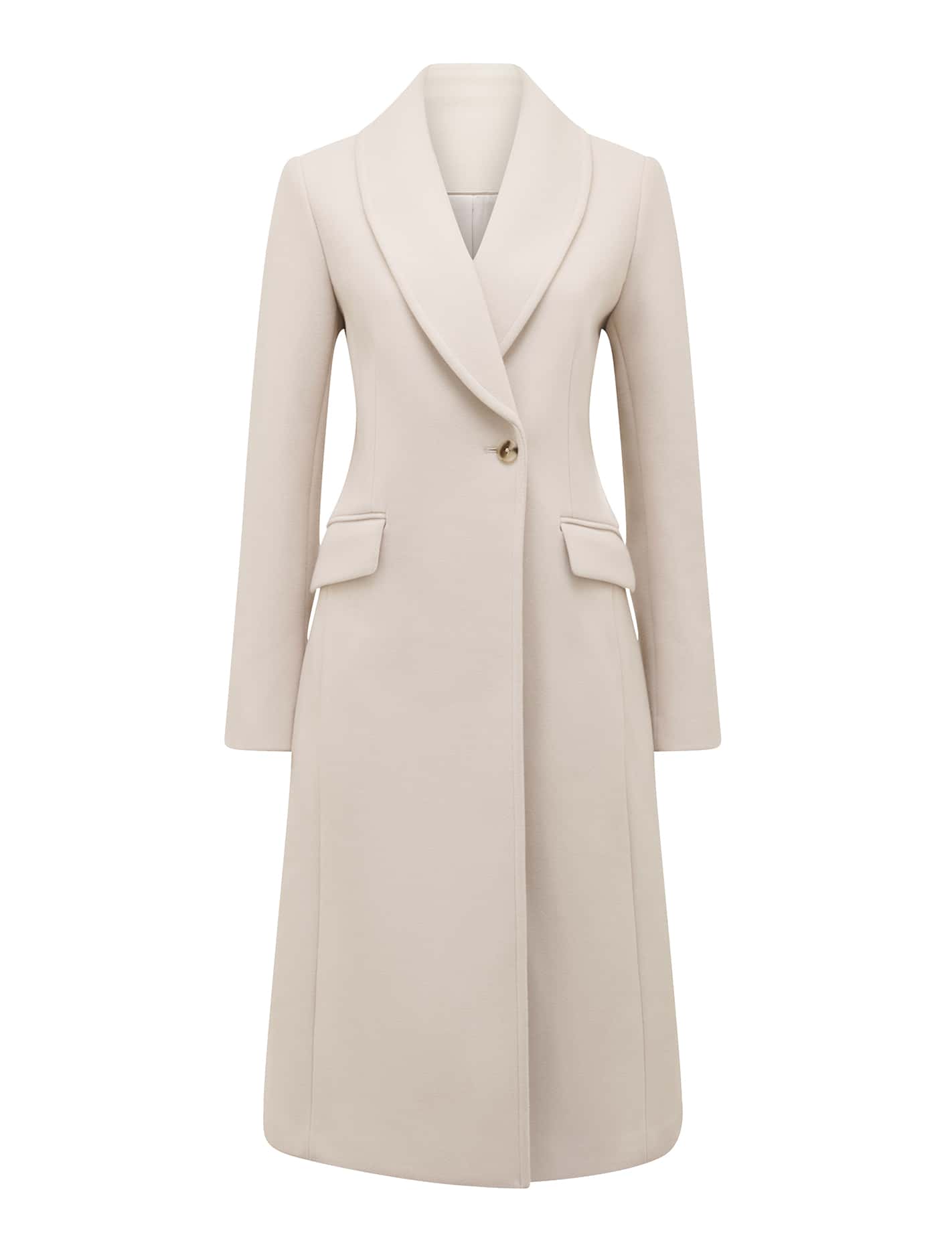 Kristen Shawl Collar Coat Cream_mannequin