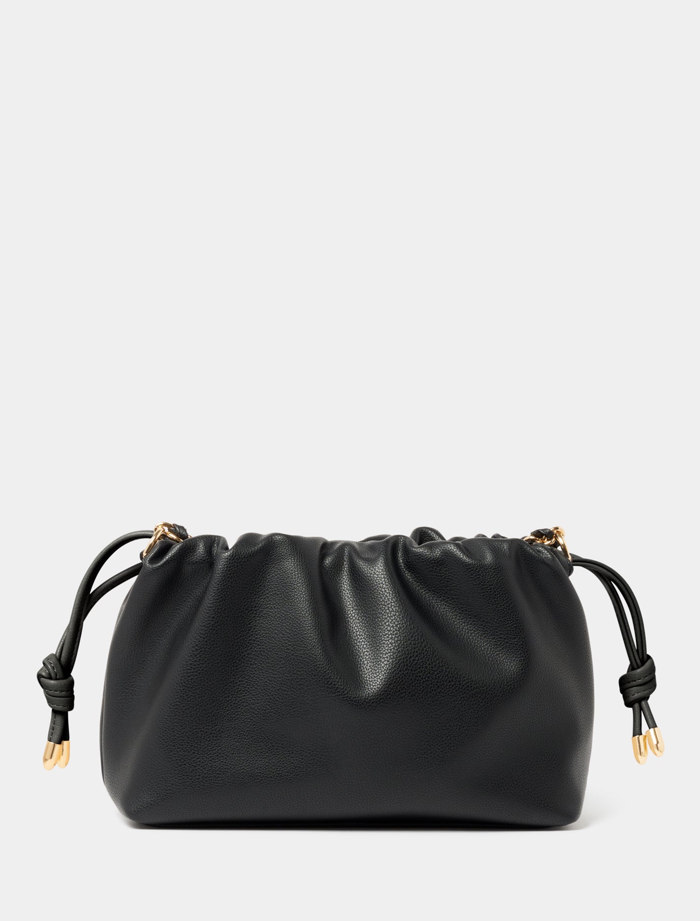 Blossom Ruched Clutch Black_mannequin