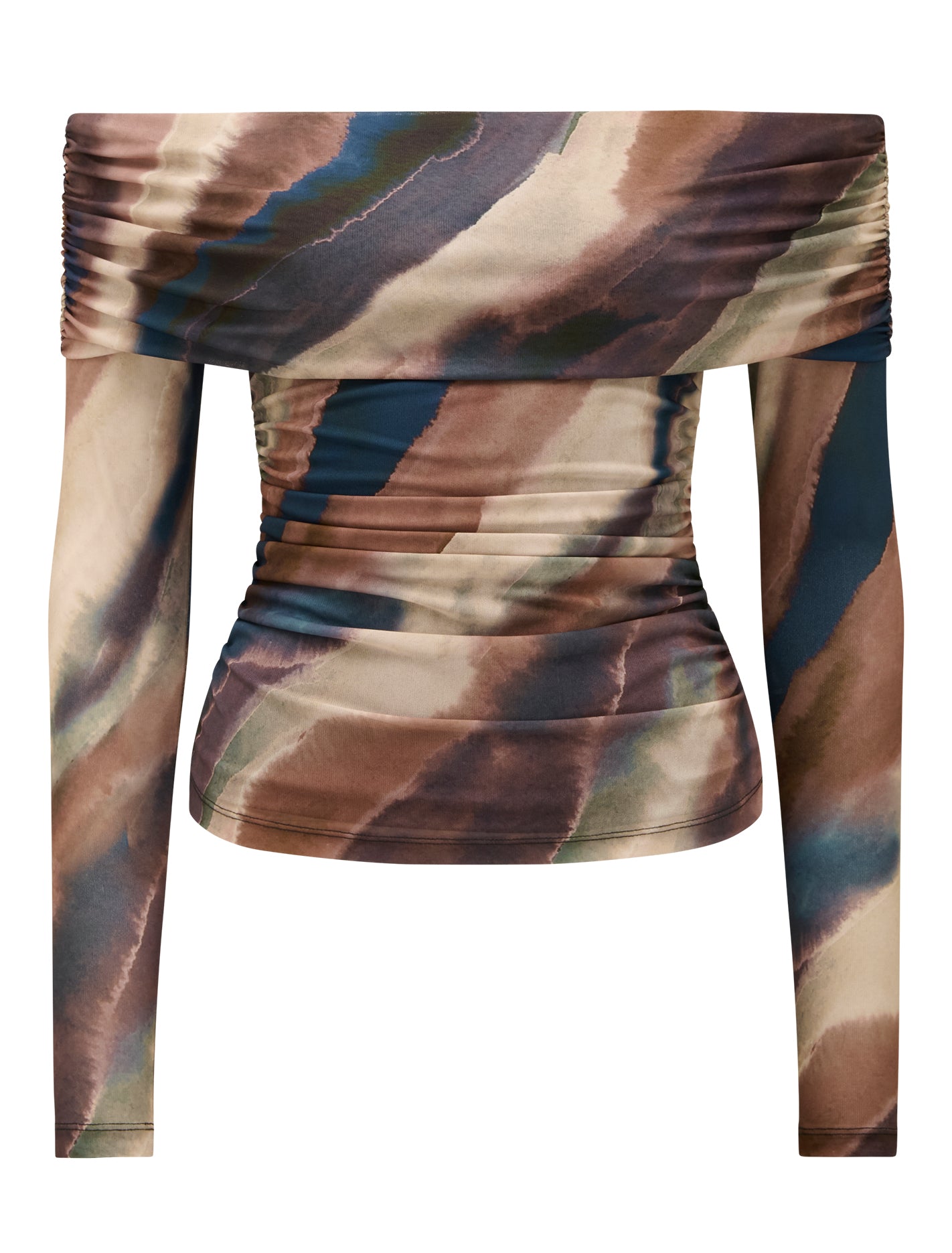 Kaia Mesh Ruched Top Maren Abstract Co-ord_mannequin
