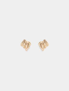 Robyn Panel Stud Earring Gold_mannequin