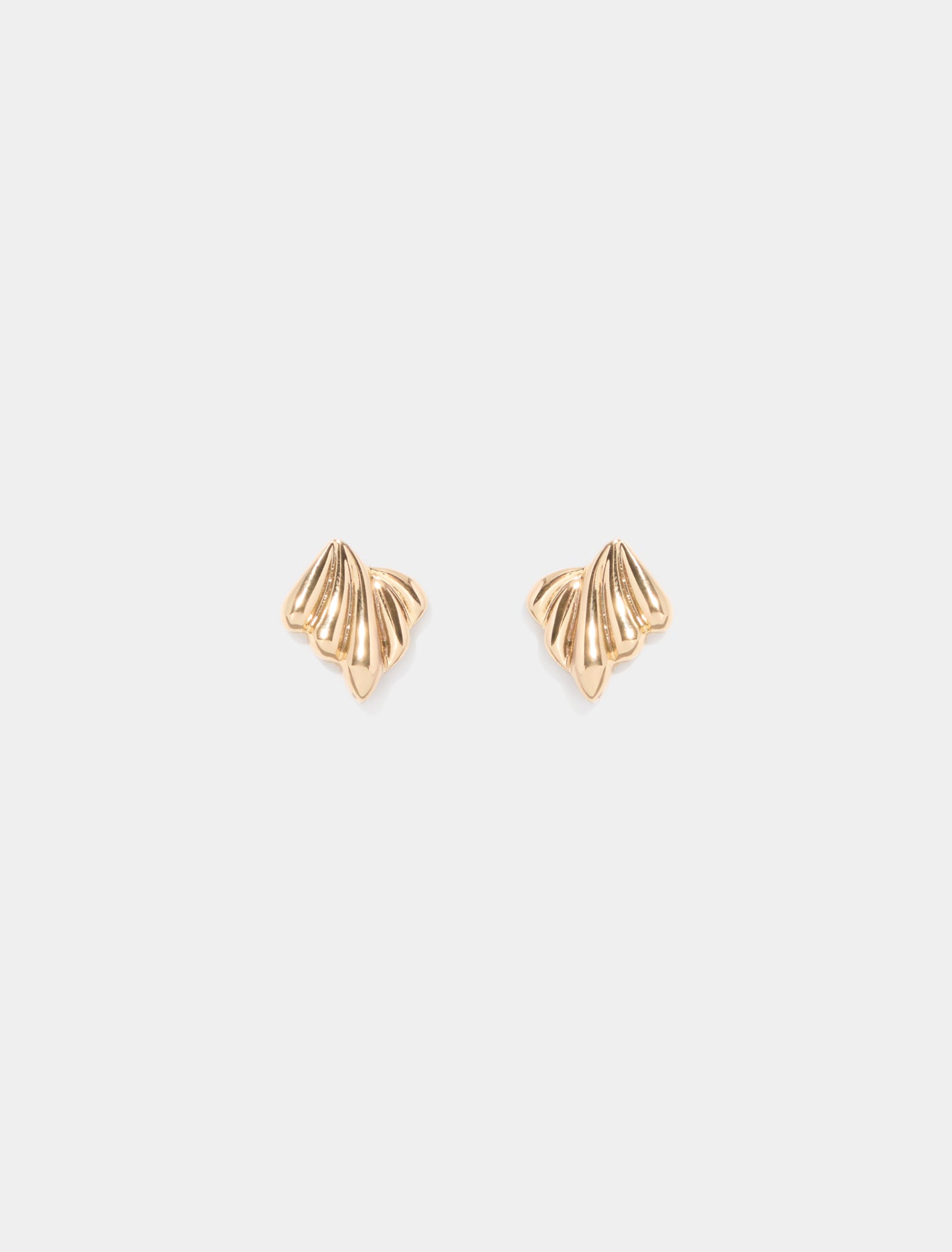 Robyn Panel Stud Earring Gold_mannequin