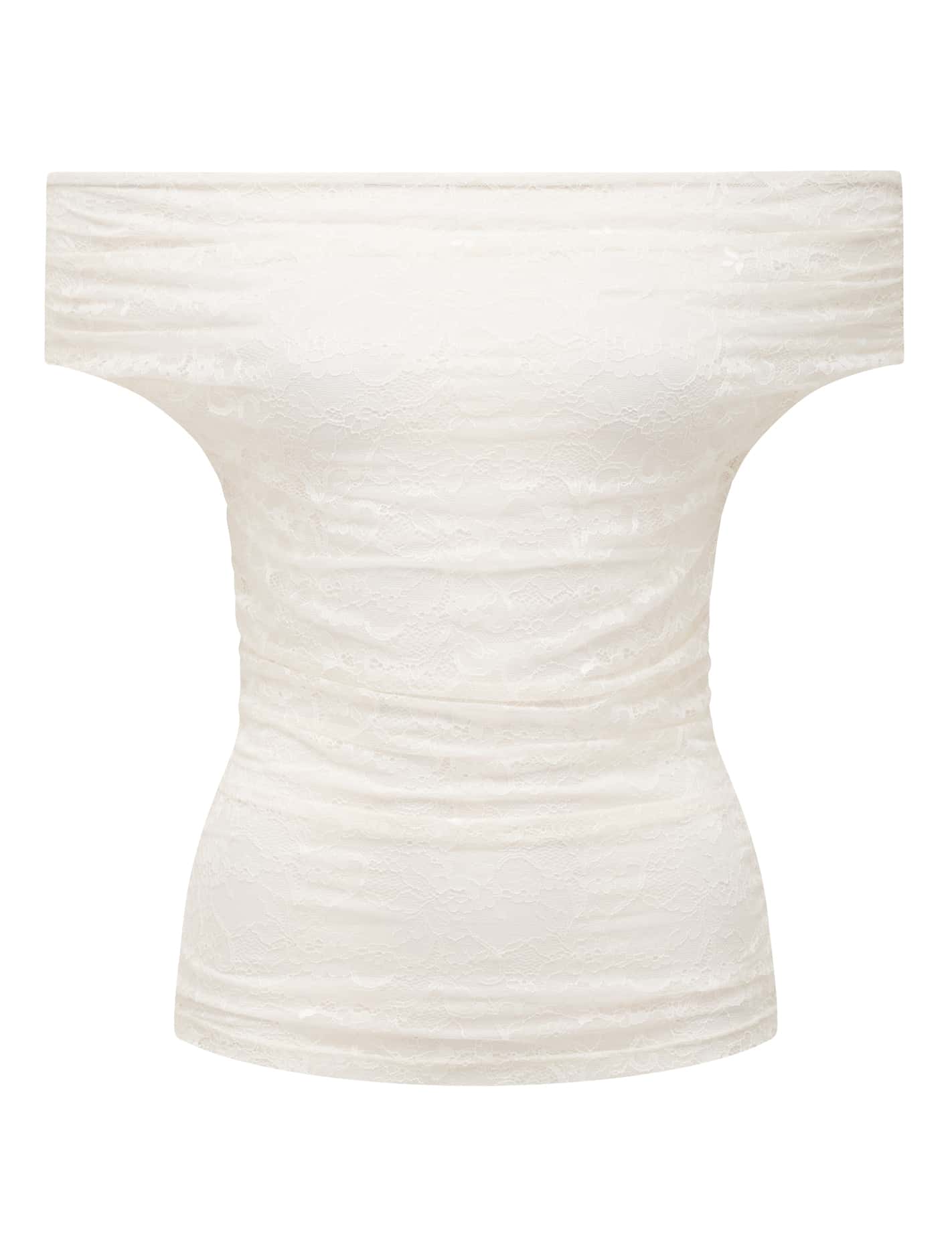 Anna Lace Bardot Top Ivory_mannequin