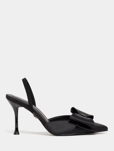 Jenna Bow Trim Slingback Shoe Black_mannequin