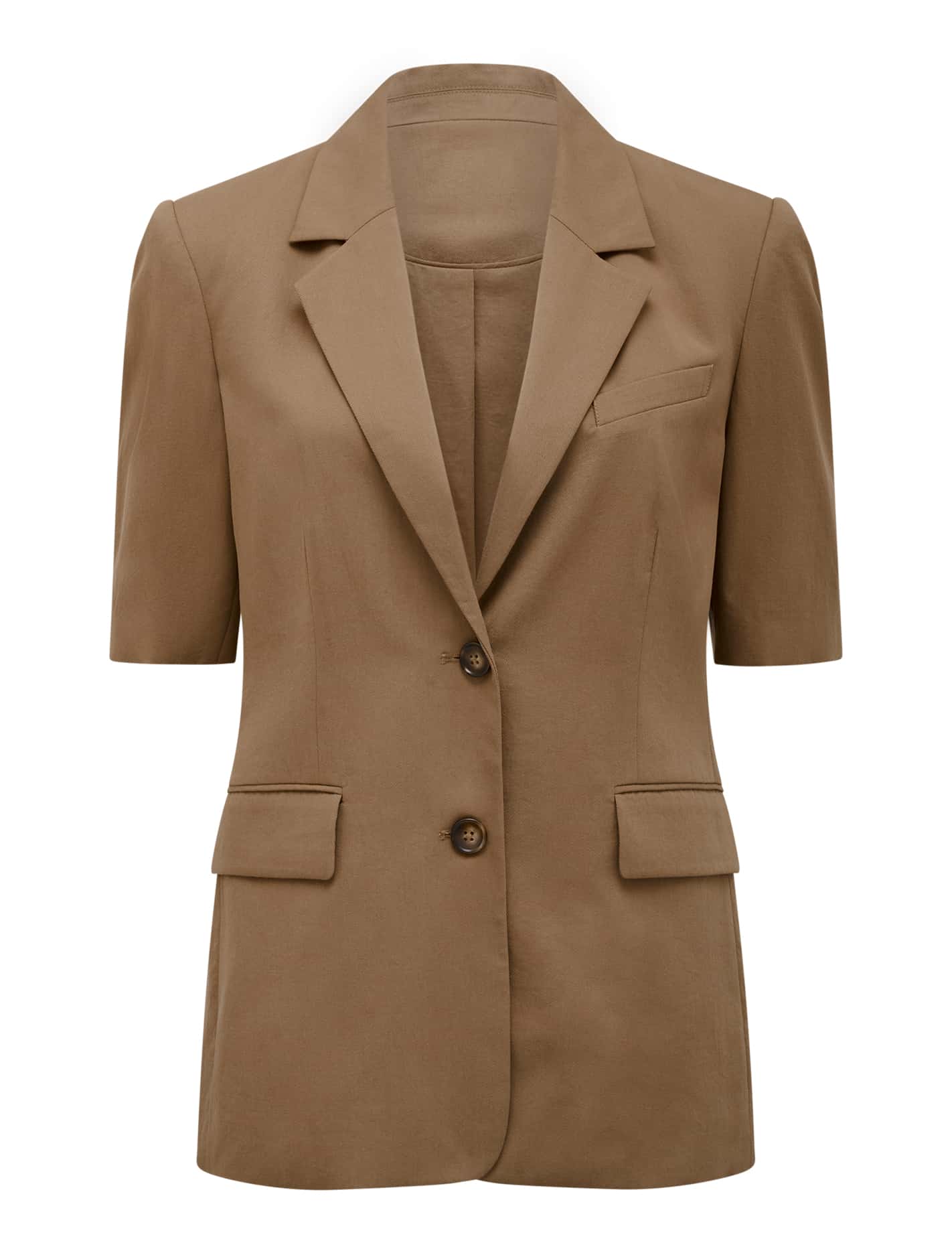 Bowie Short Sleeve Jacket Soft Mocha Suit_mannequin