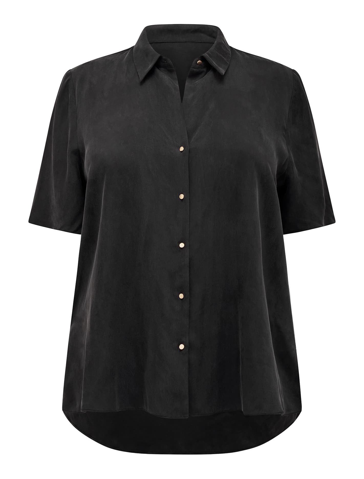 Betsy Curve Cupro Shirt Black Co-Ord_mannequin