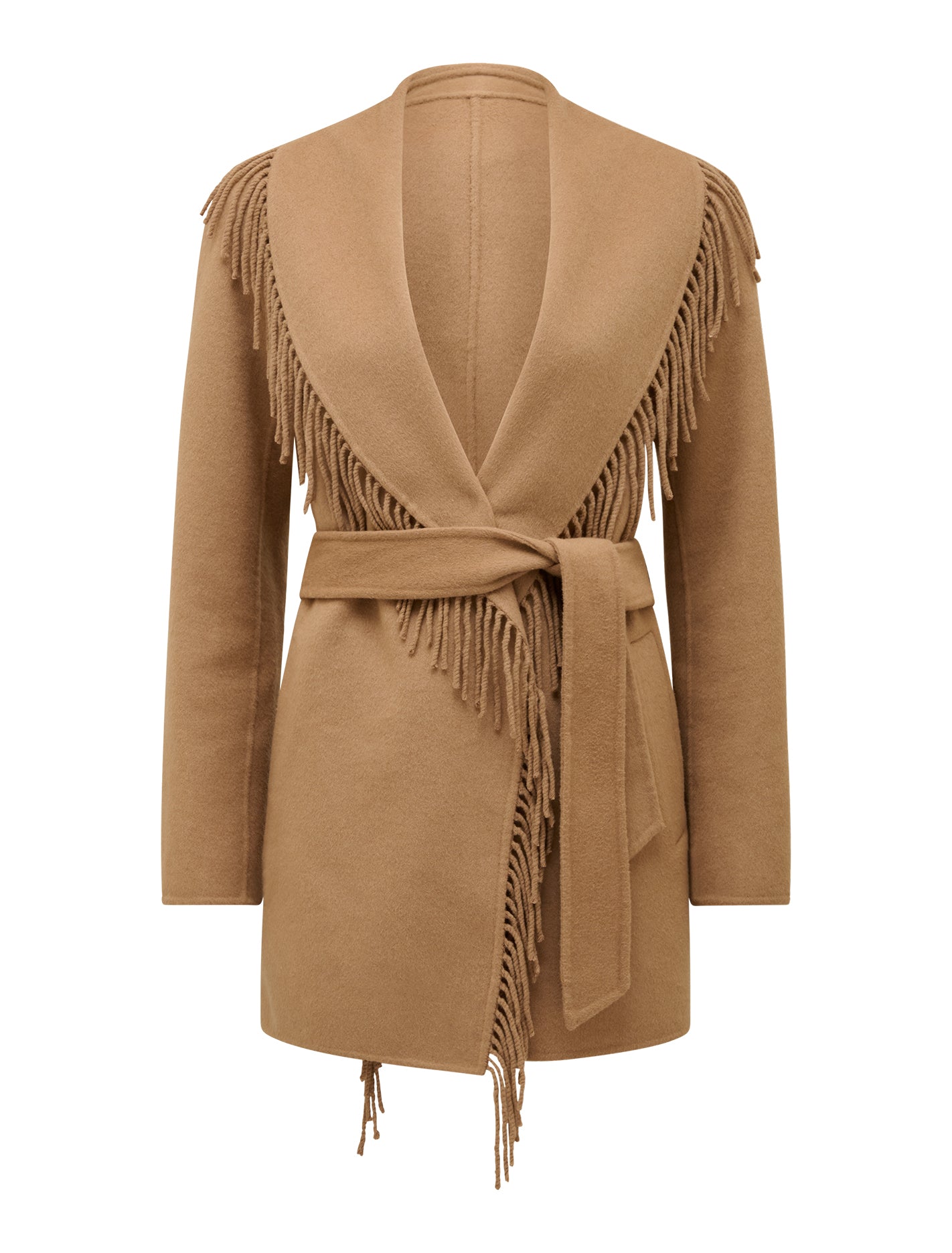 Arlena Tassel Wrap Coat Camel_mannequin