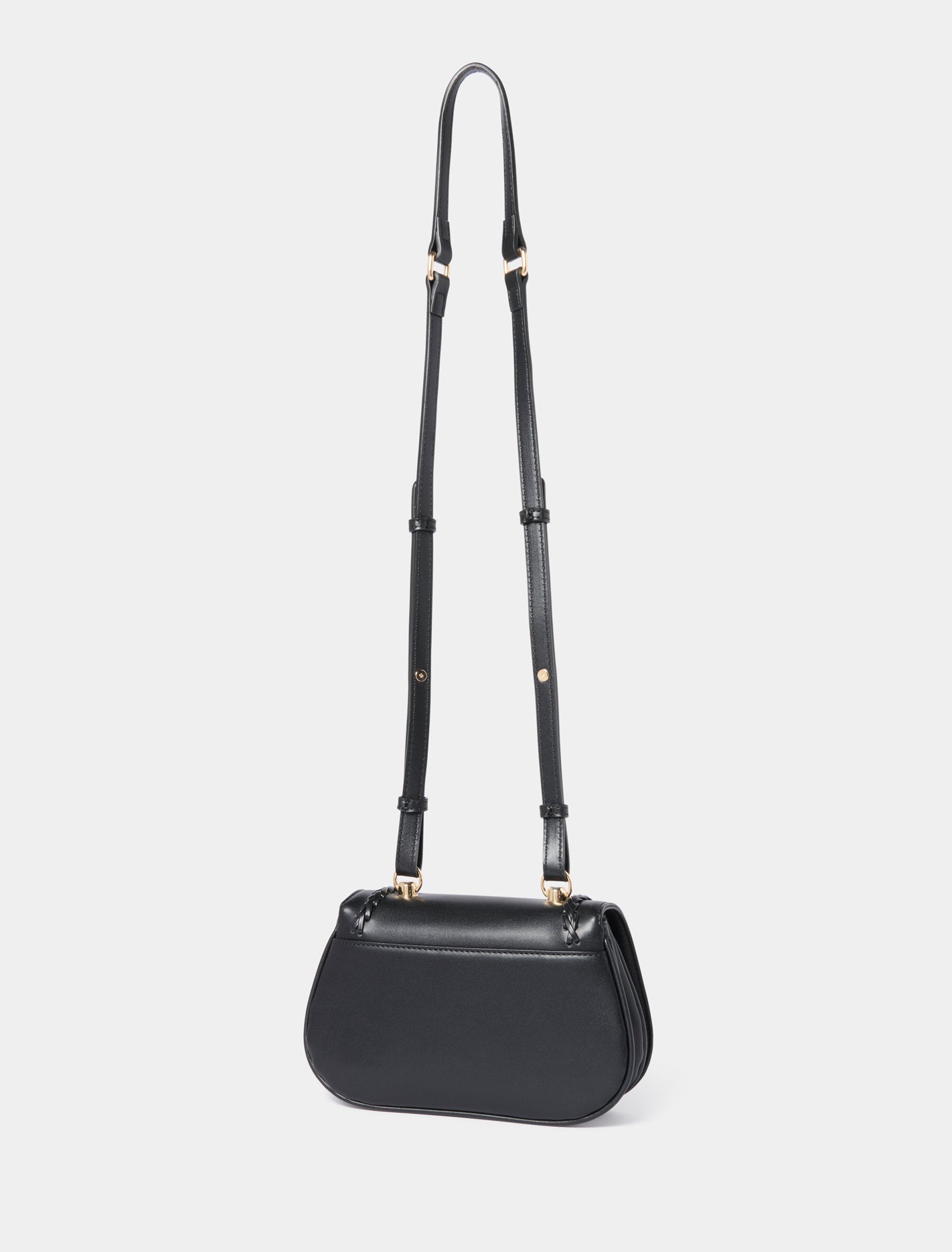 Cass Weave Detail Crossbody Bag Black_mannequin