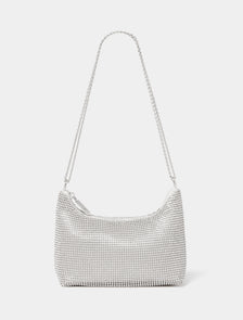 Paloma Curve Clutch Silver_mannequin