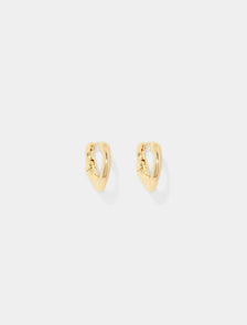 Hunter Organic Hoop Earrings Gold Plated_mannequin