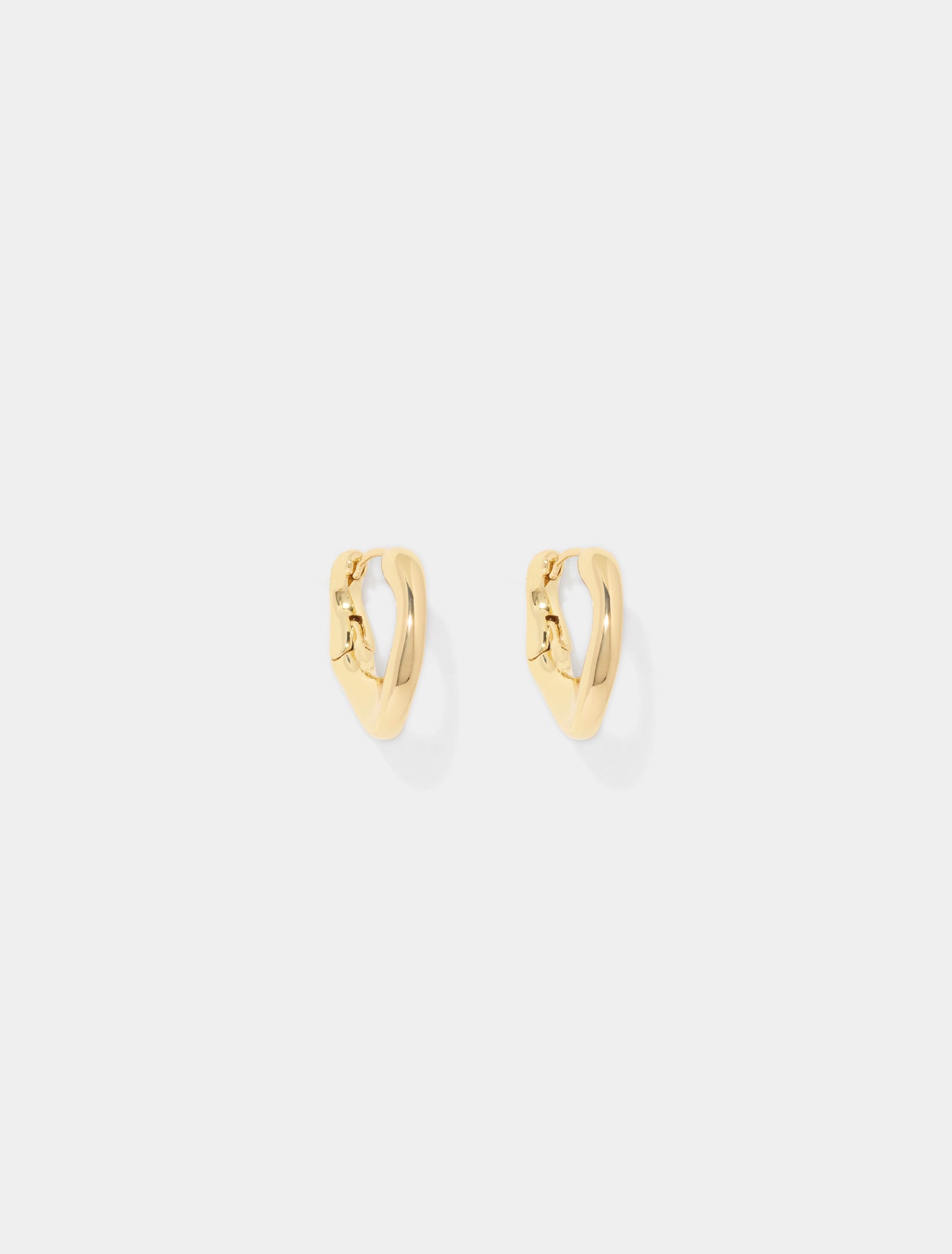 Hunter Organic Hoop Earrings Gold Plated_mannequin