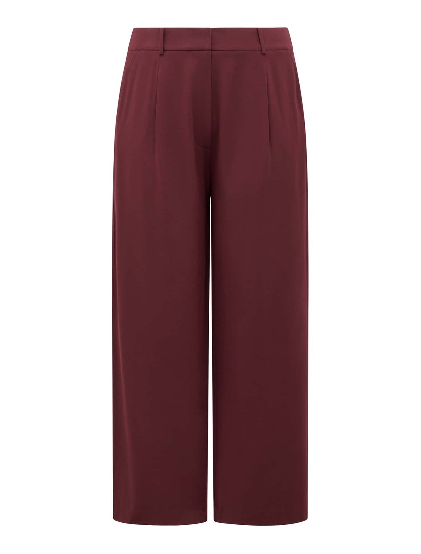 Primrose Curve High Waisted Pants Oxblood Red Suit_mannequin