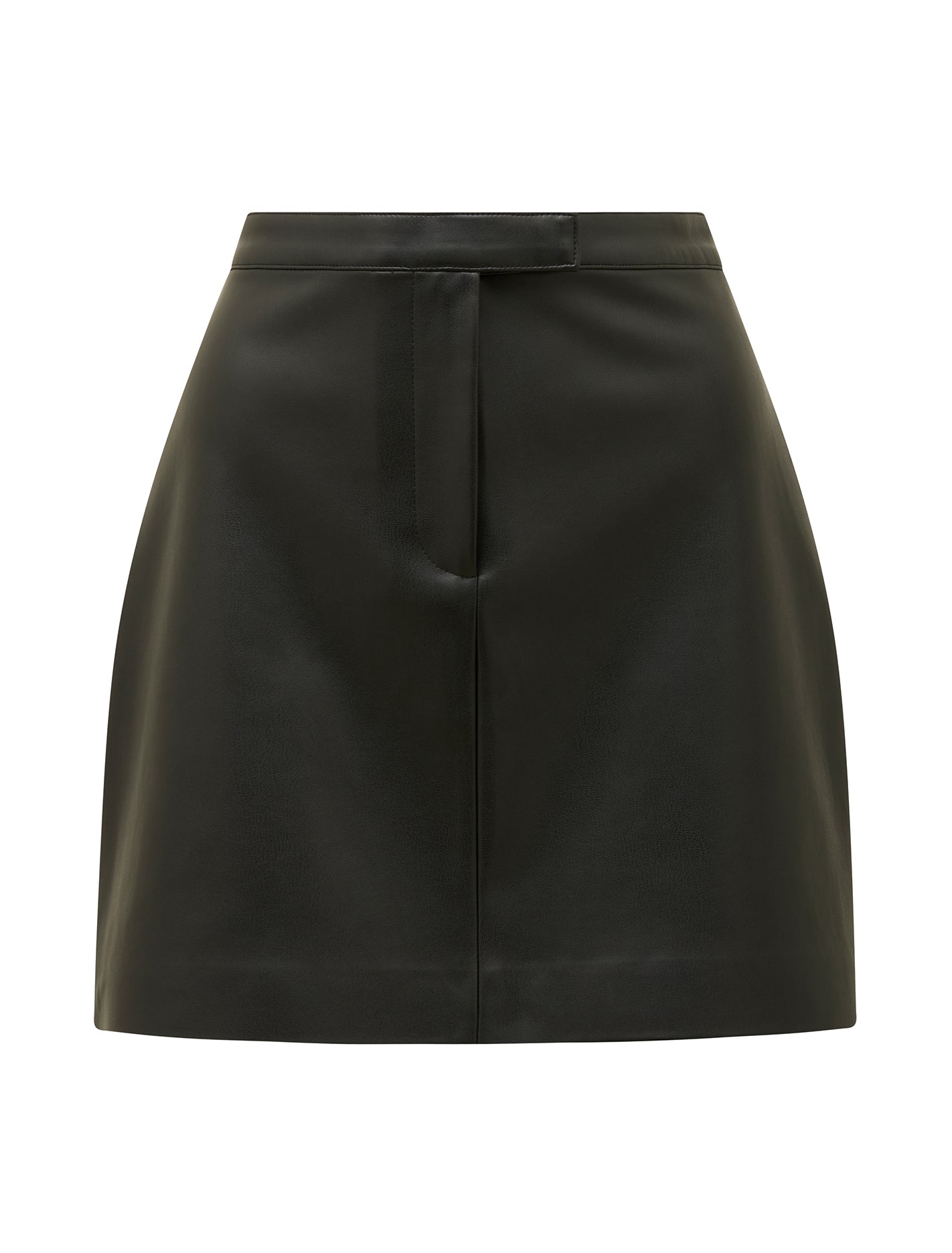 Gemma Vegan Leather Mini Skirt Black_mannequin