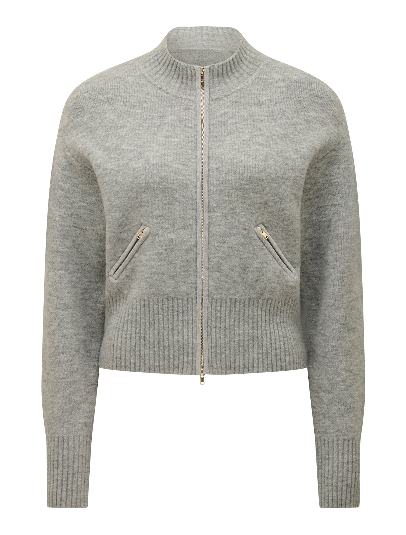 Mariella Knitted Bomber Grey_mannequin