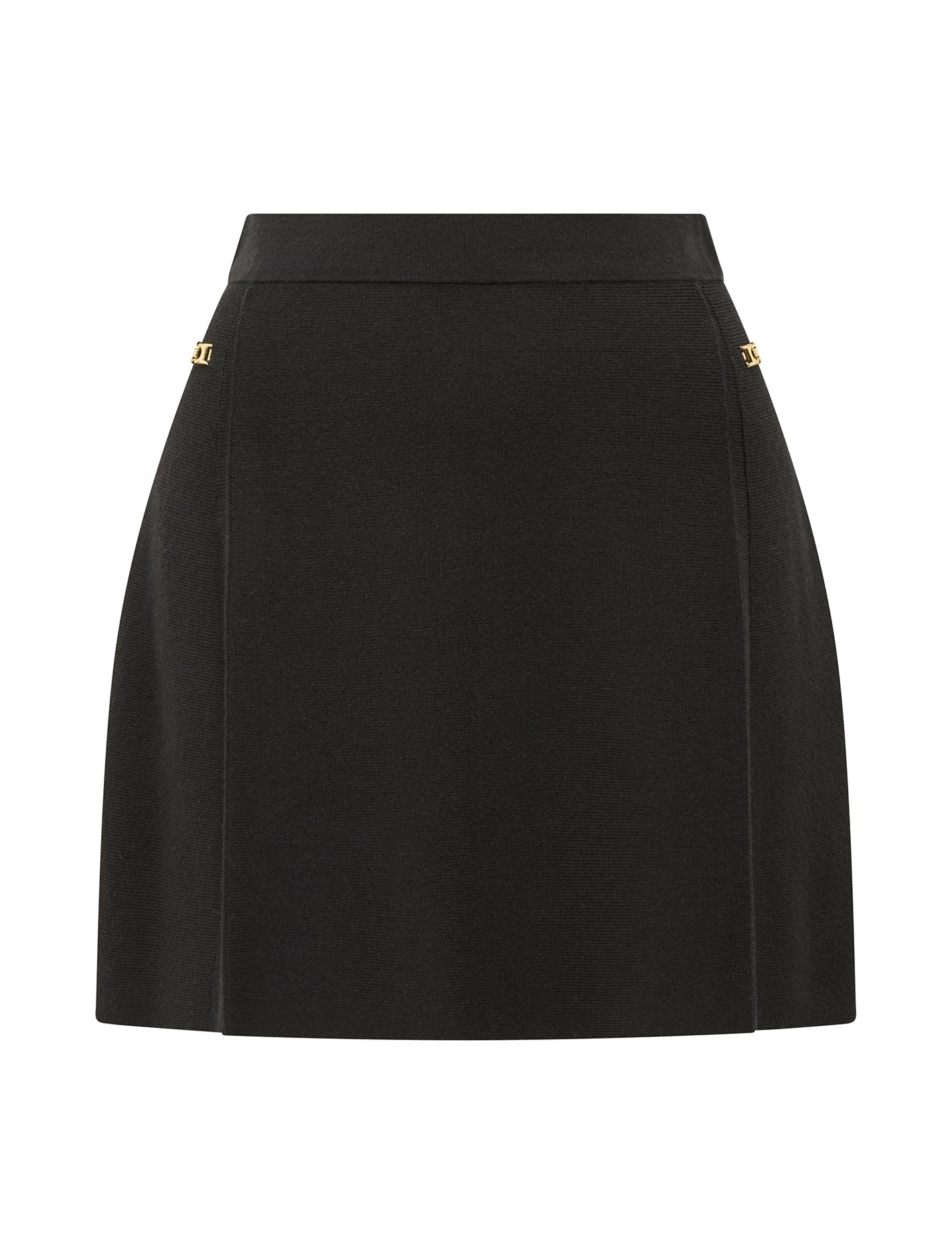 Kallie Pleat Detail Mini Skirt Black_mannequin