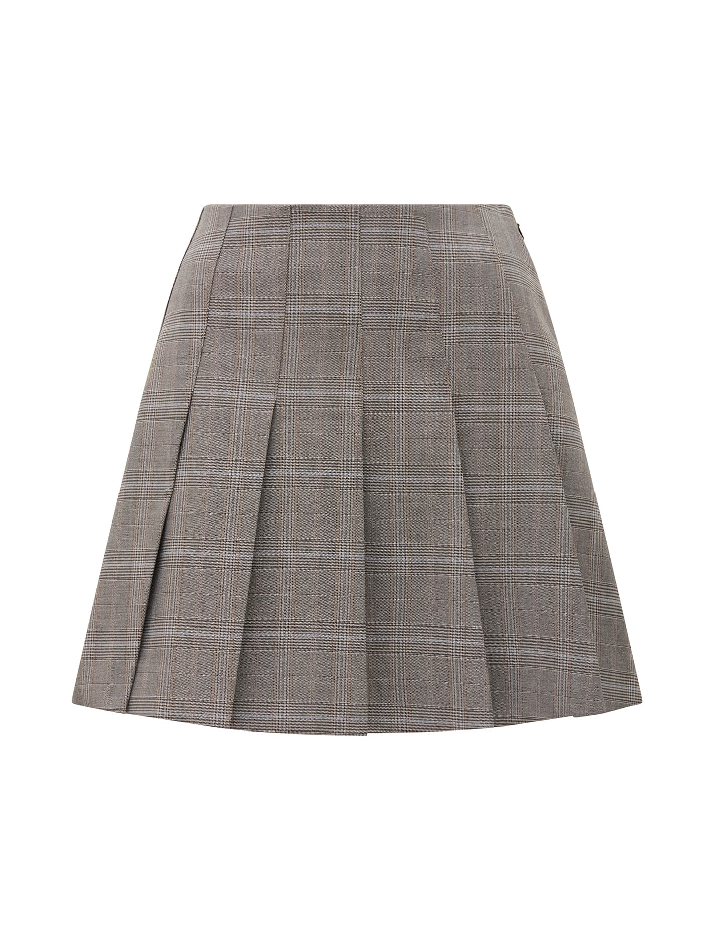 Shyla Pleated Mini Skirt Grey Check_mannequin