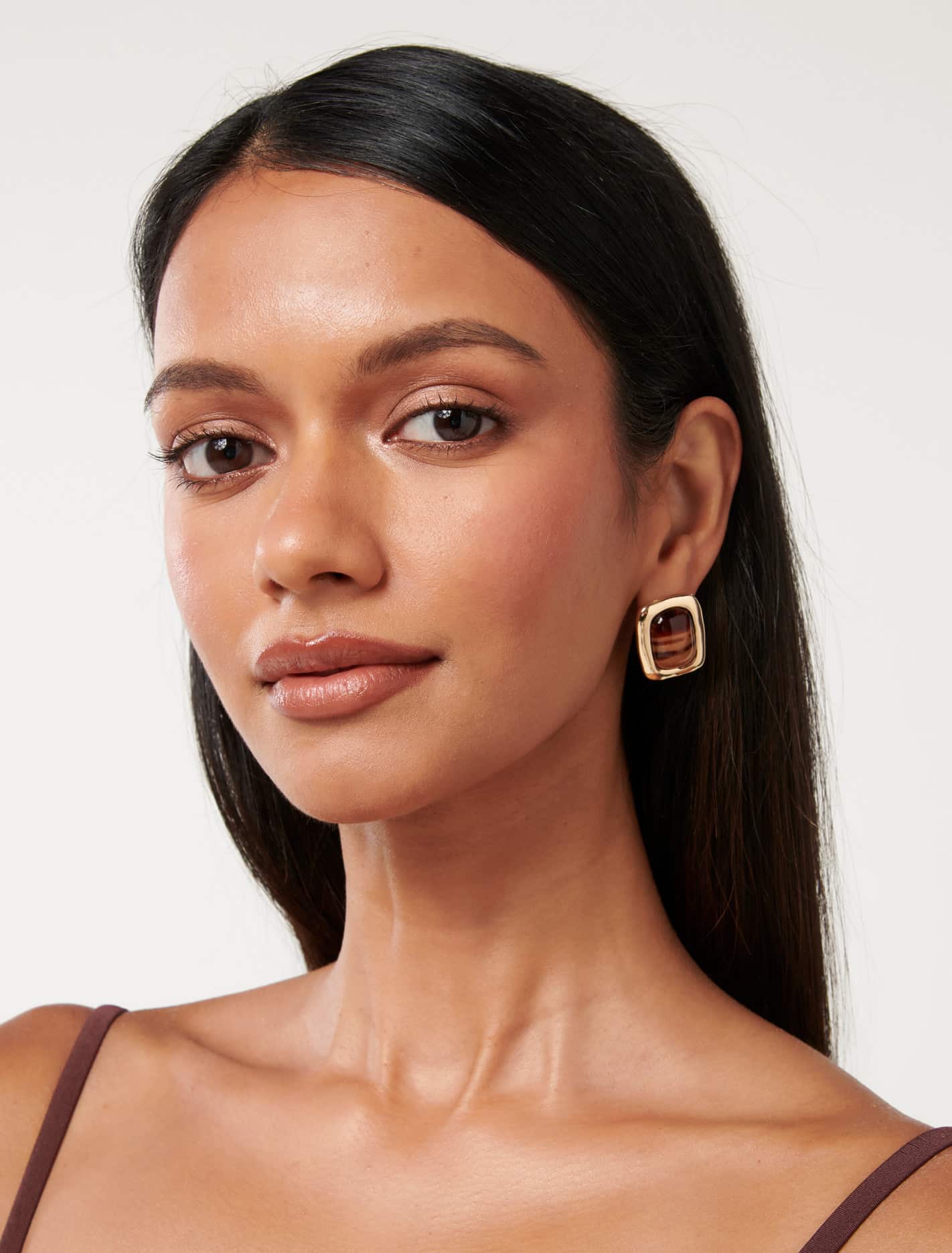 Signature Sandra Stone Stud Earrings Multi_mannequin