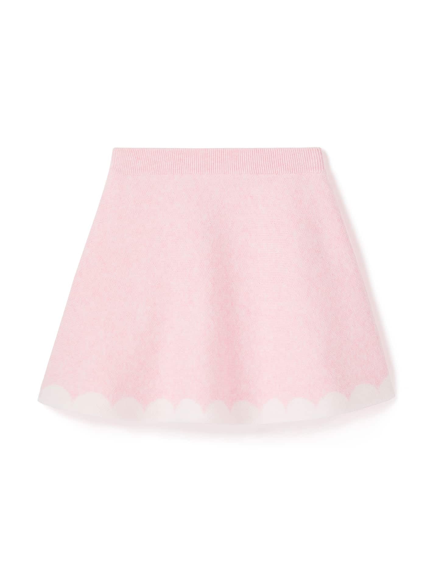 Miriam Girls Scallop Kn Skirt Light Pink Marle_mannequin