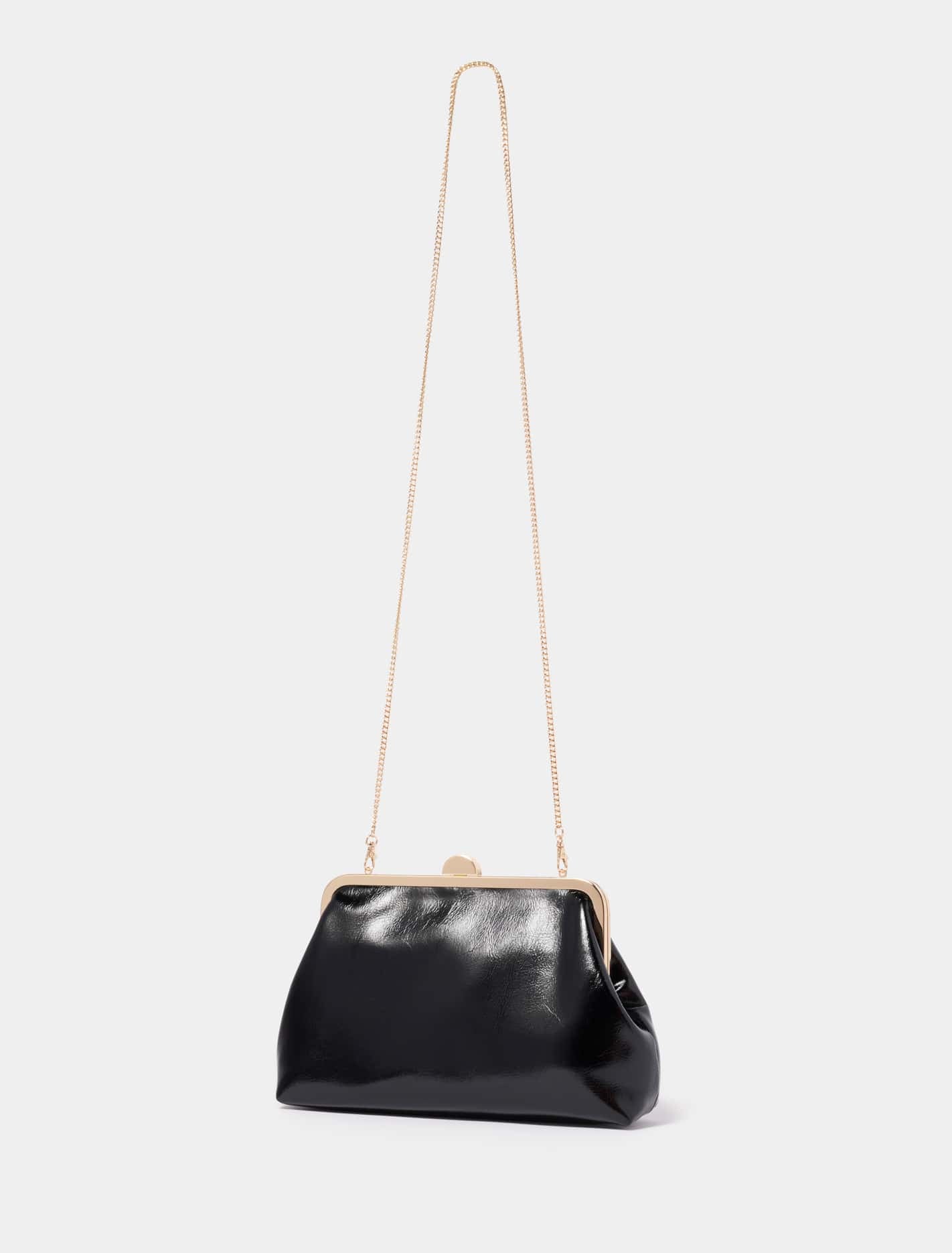 Chloe Curve Frame Clutch Black_mannequin